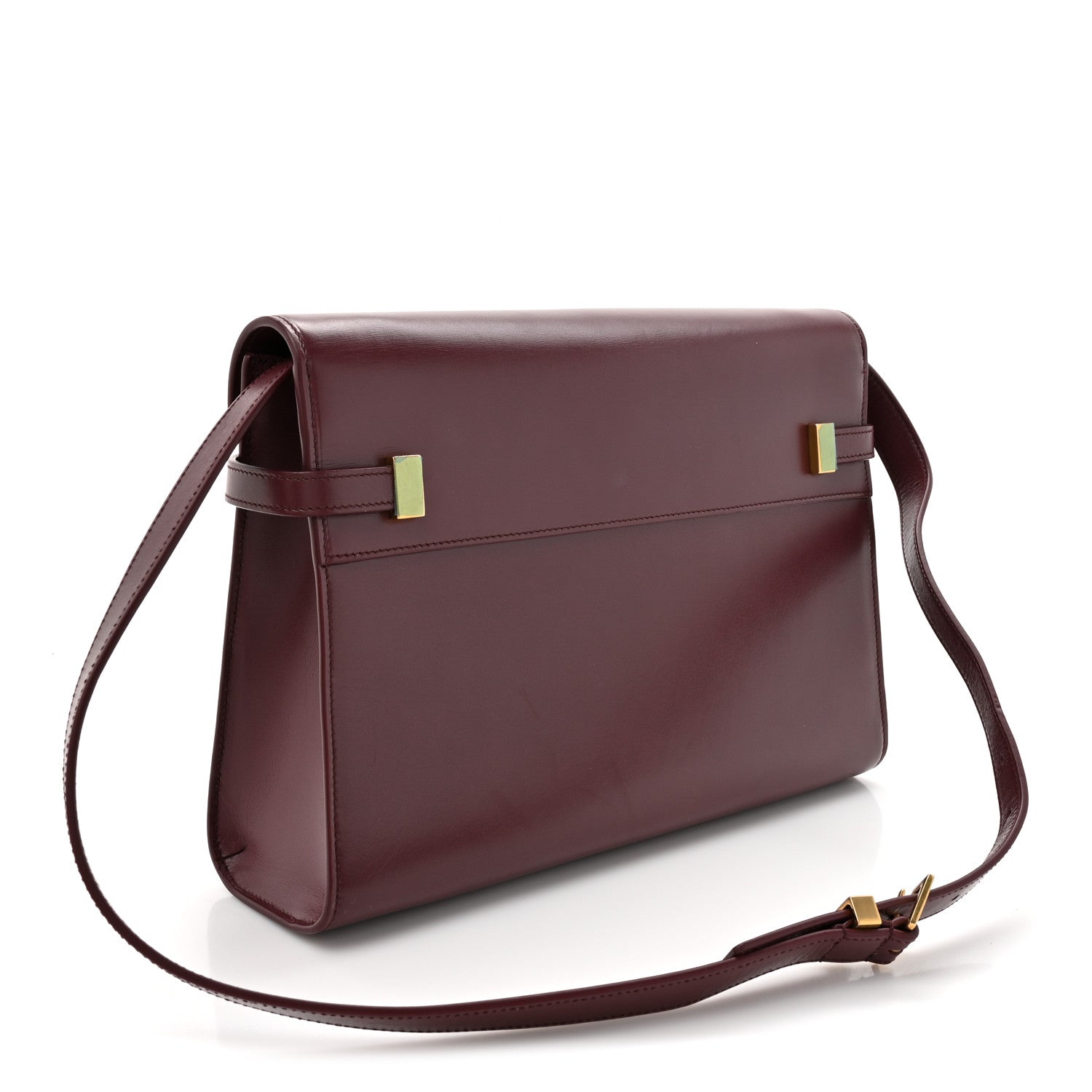 Smooth Calfskin Manhattan Shoulder Bag Rouge Legion
