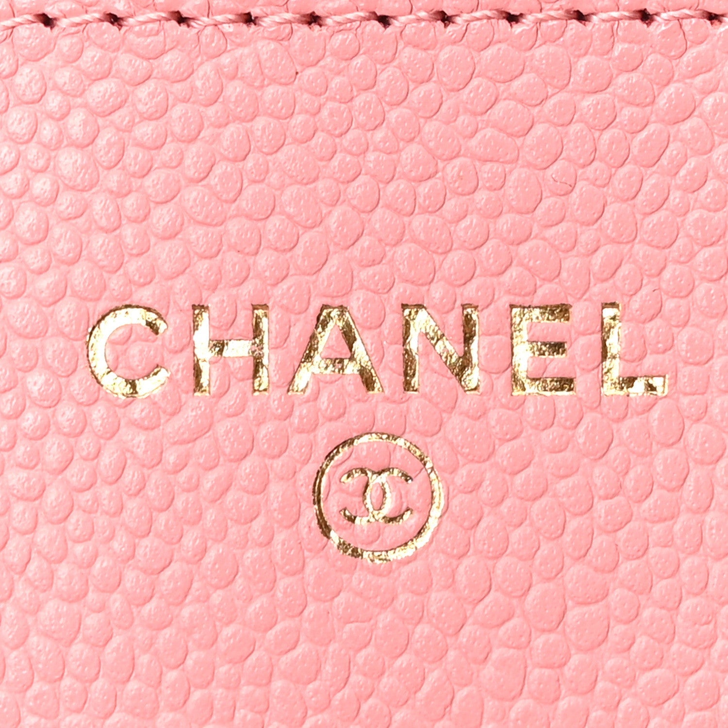 Caviar Quilted Wallet on Chain WOC Pink