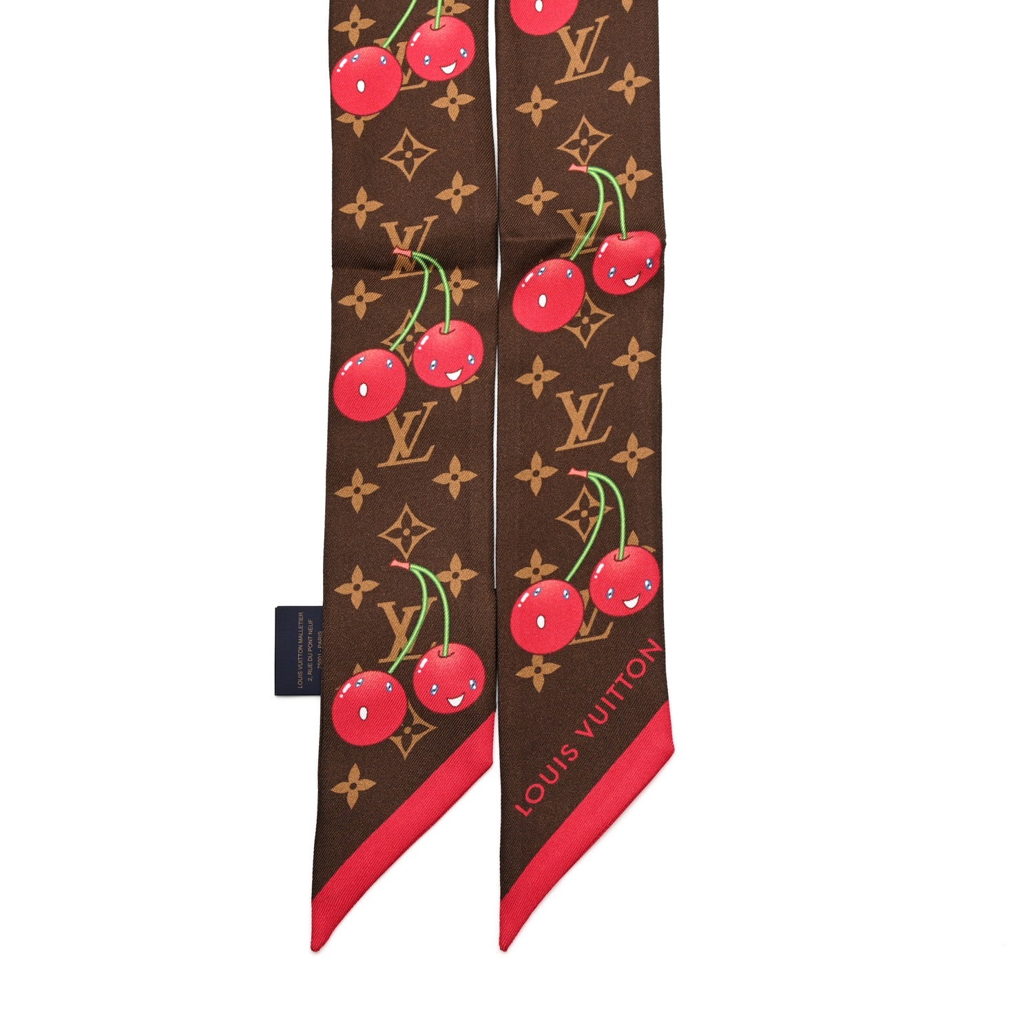 LV X TM Silk Monogram Cerises Bandeau Brown