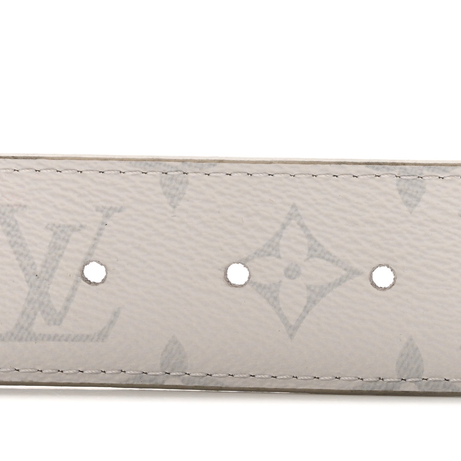 Taiga Monogram 40mm LV Initiales Belt 85 34 White