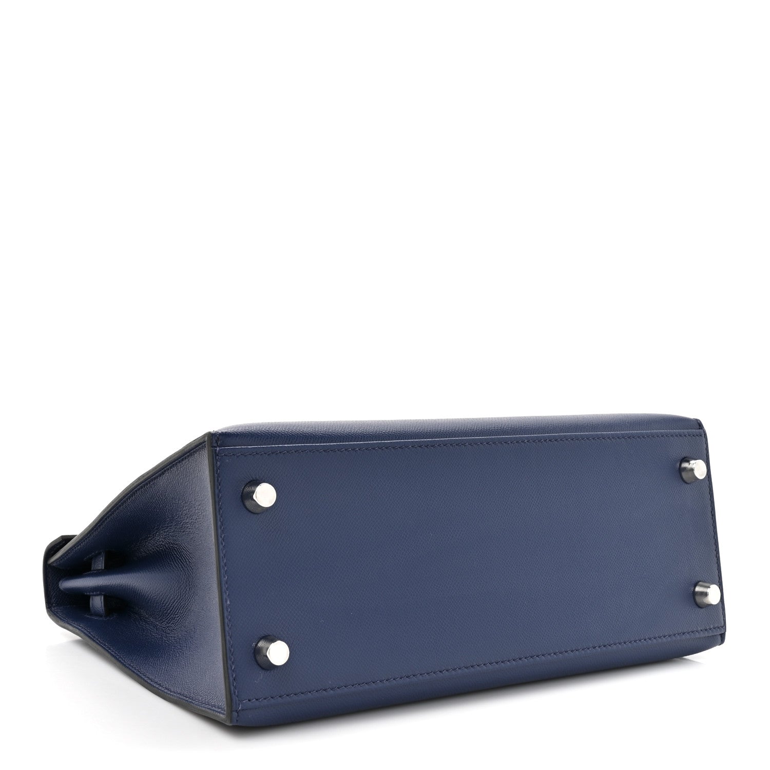 Madame Calfskin Kelly Sellier 25 Bleu Encre