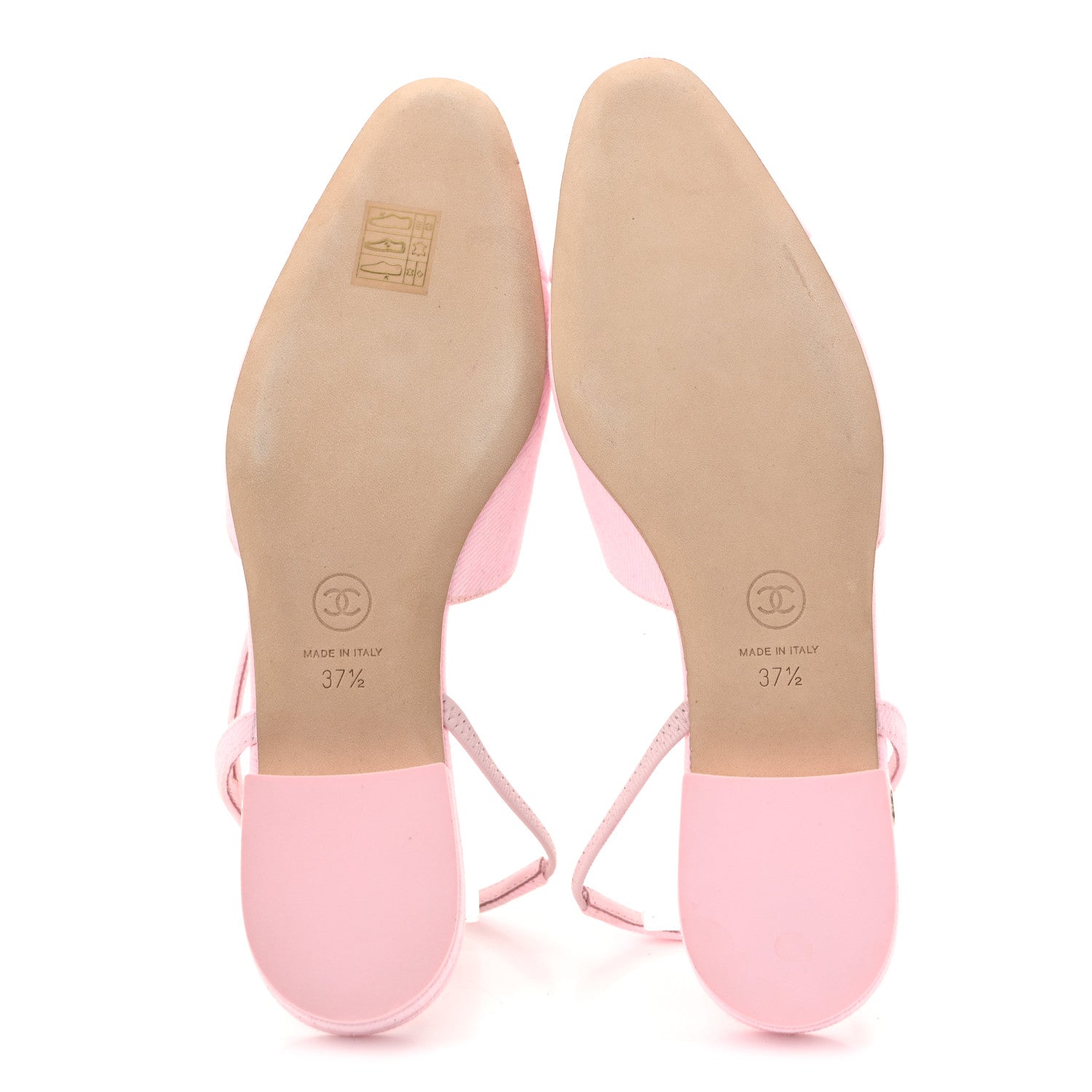 Denim Cap Toe CC Slingback Flats 37.5 Light Pink