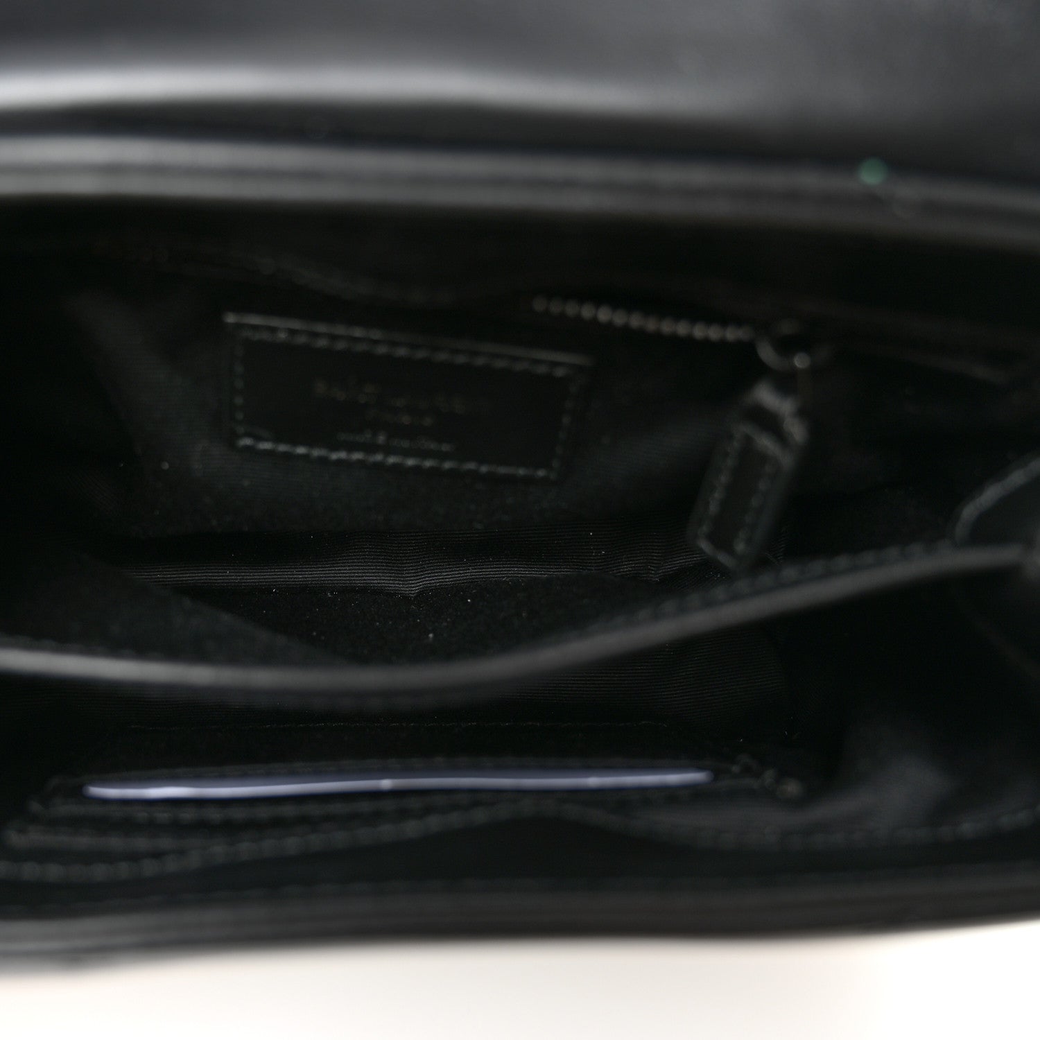 Calfskin Y Quilted Monogram Monochrome Toy Loulou Crossbody Bag Black