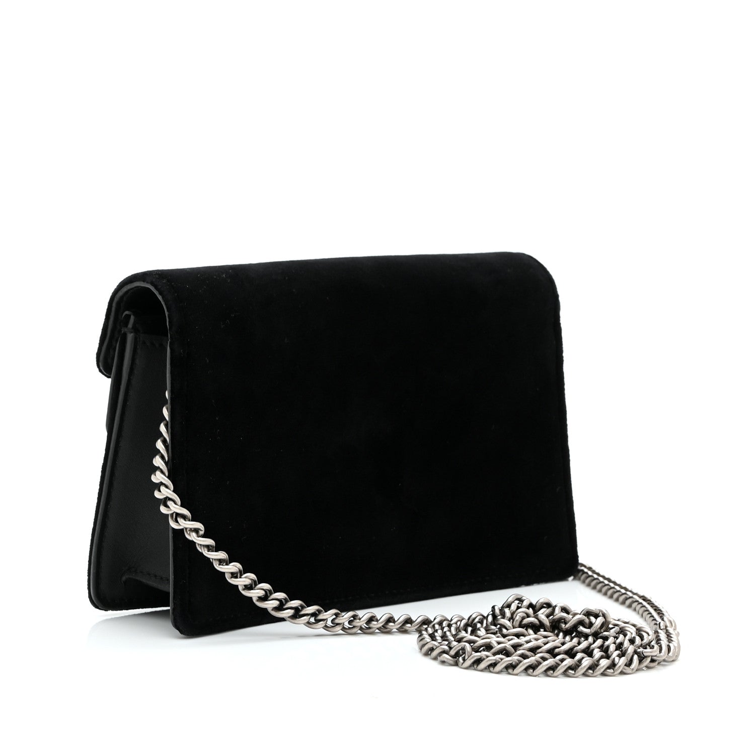Suede Super Mini Dionysus Shoulder Bag Black