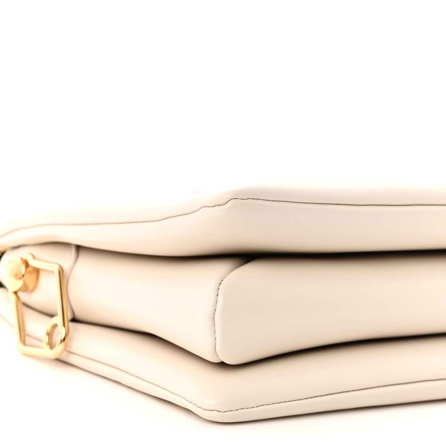 Lambskin Embossed Monogram Coussin PM Beige Cream