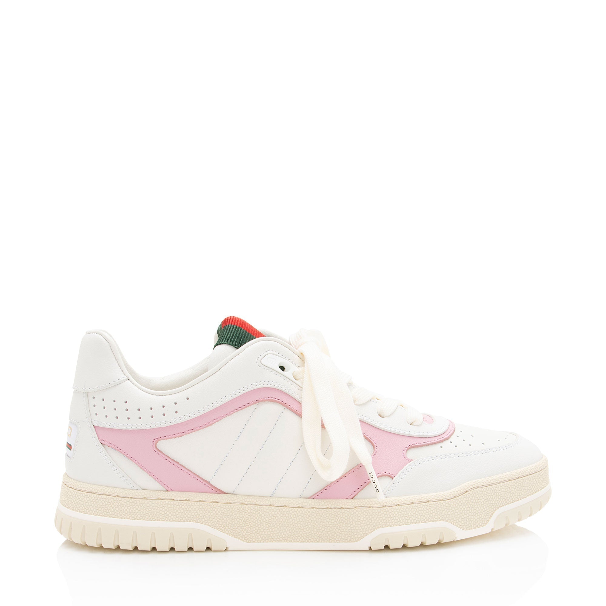Women's Gucci Leather Re-Web Low Top Sneakers - Size 9 / 39