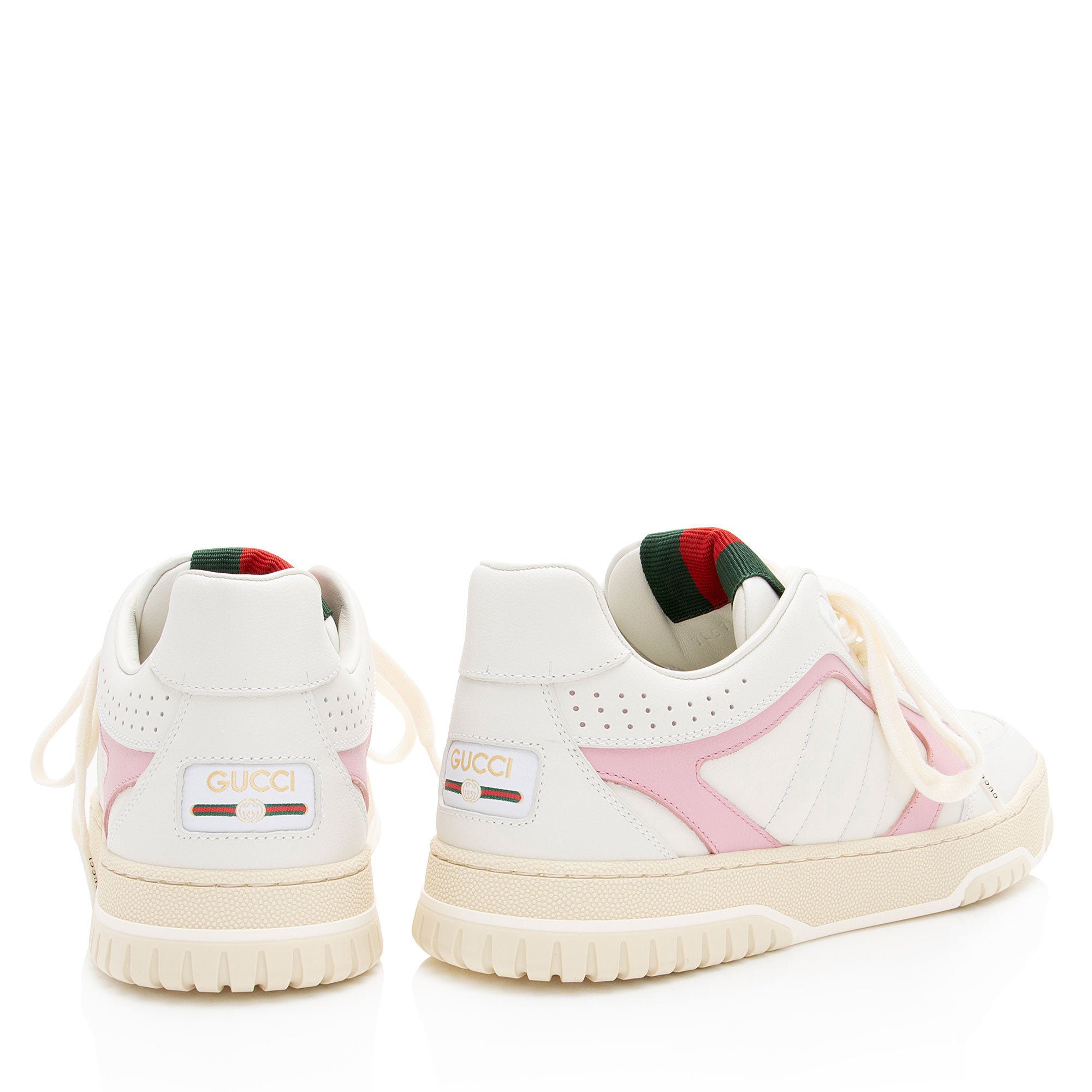 Women's Gucci Leather Re-Web Low Top Sneakers - Size 9 / 39
