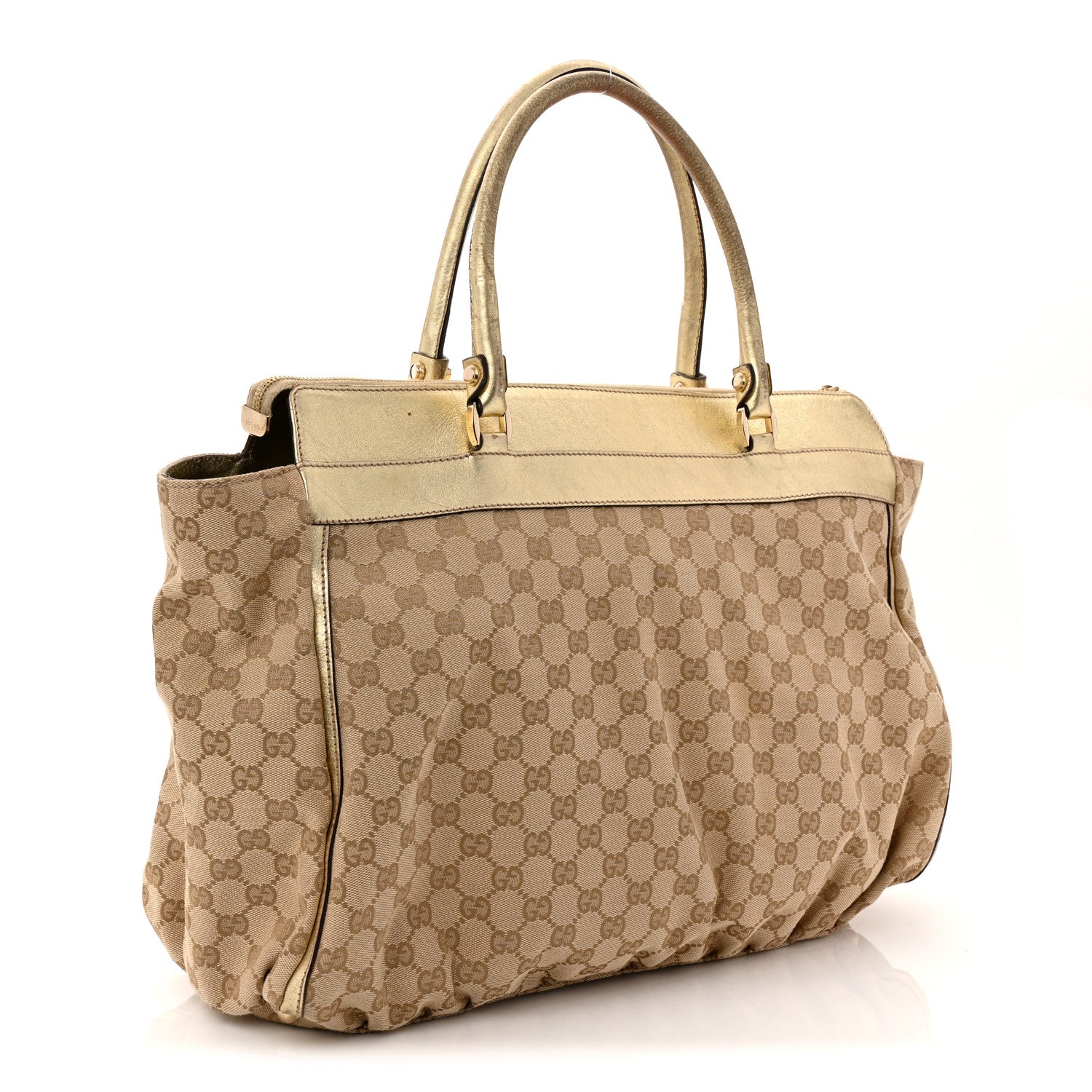 Monogram D Gold Large Tote Metallic Gold