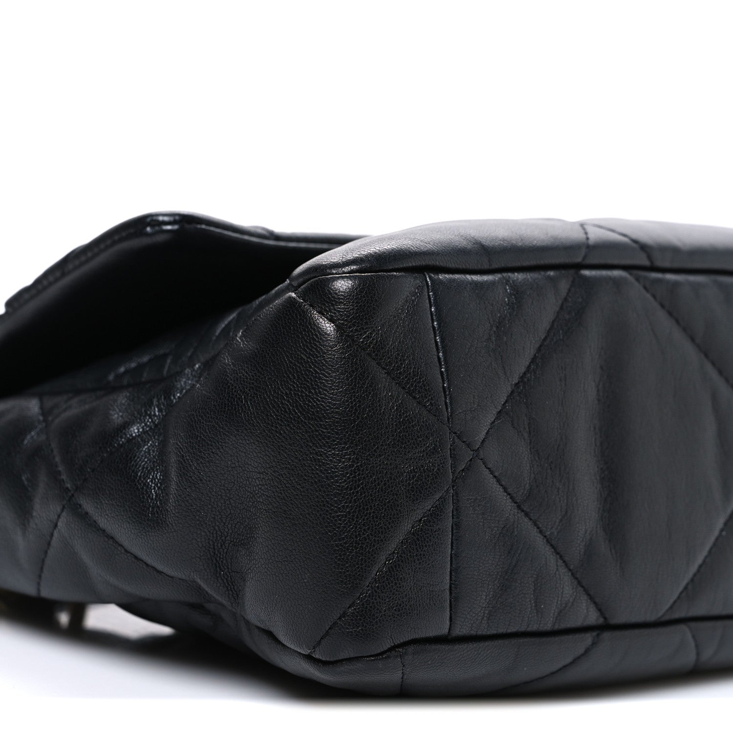 Lambskin Quilted Large Chanel 19 Flap Black
