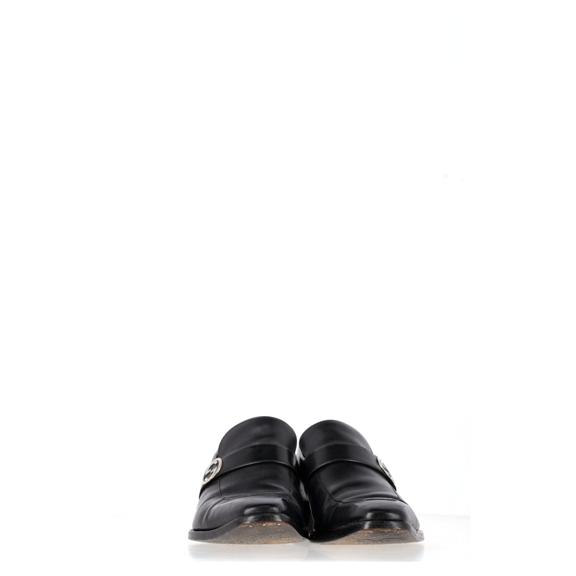 Men's Gucci Interlocking G Slip-On Loafers in Black Leather