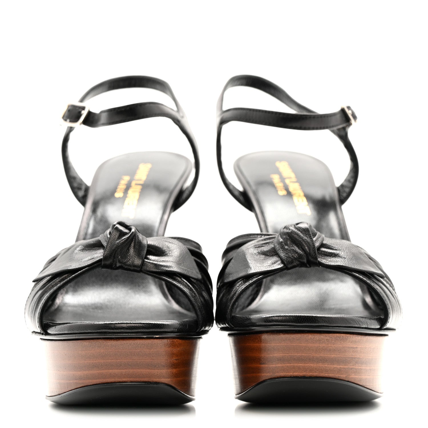 Vendome Bianca Bow Sandals 36.5 Black
