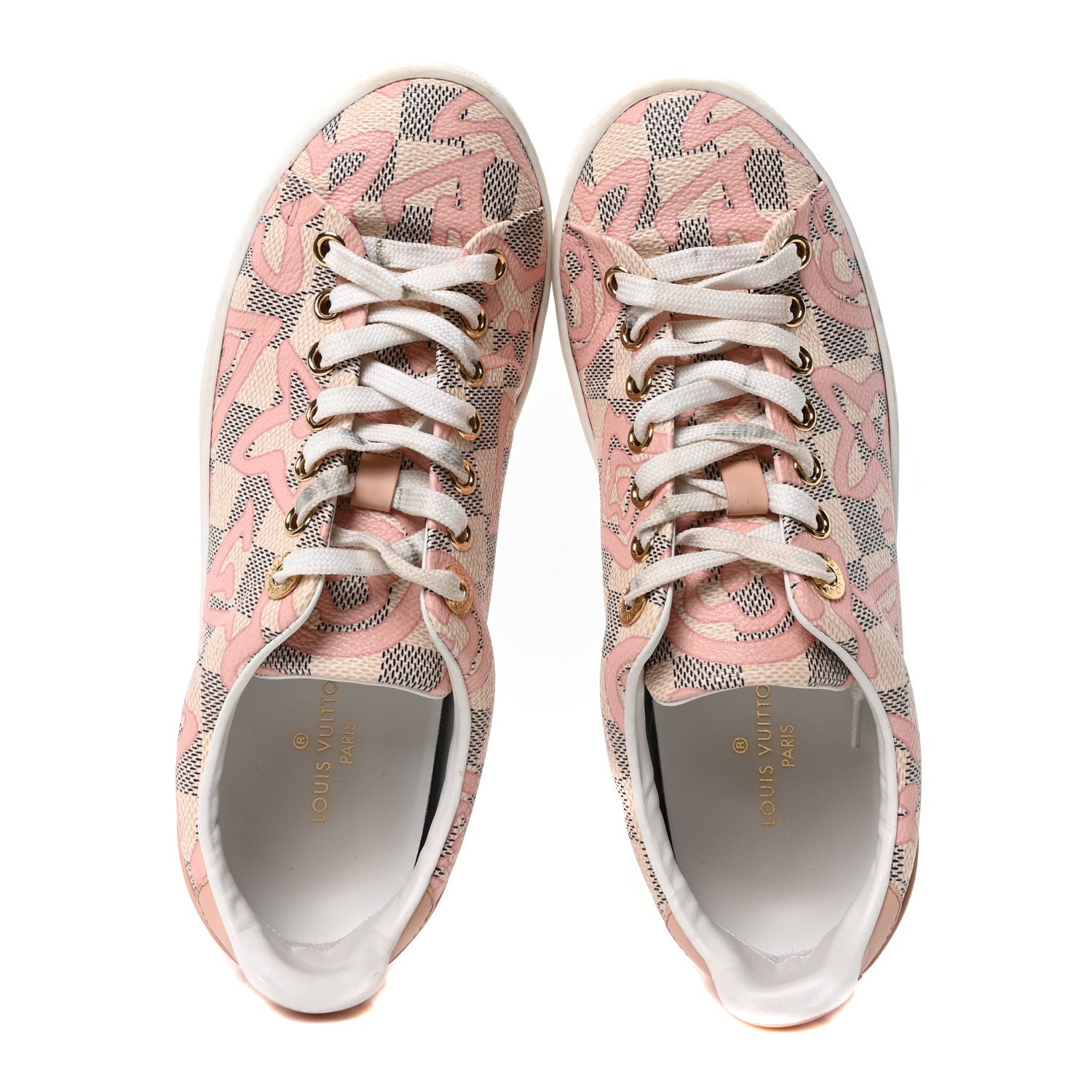 Damier Azur Tahitienne Bora Bora Sneakers 36 Rose Ballerine