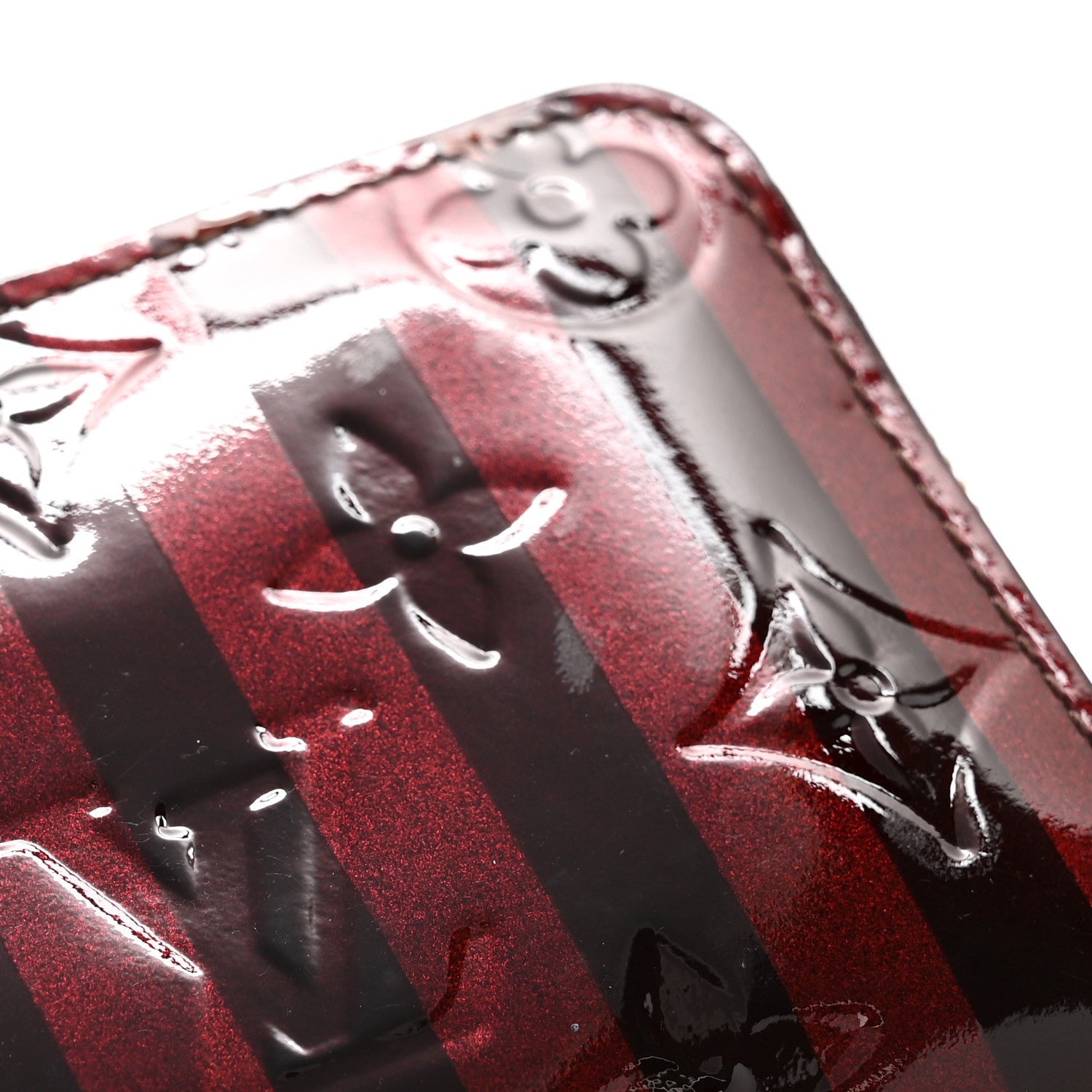 Vernis Rayures Zippy Coin Purse Amarante