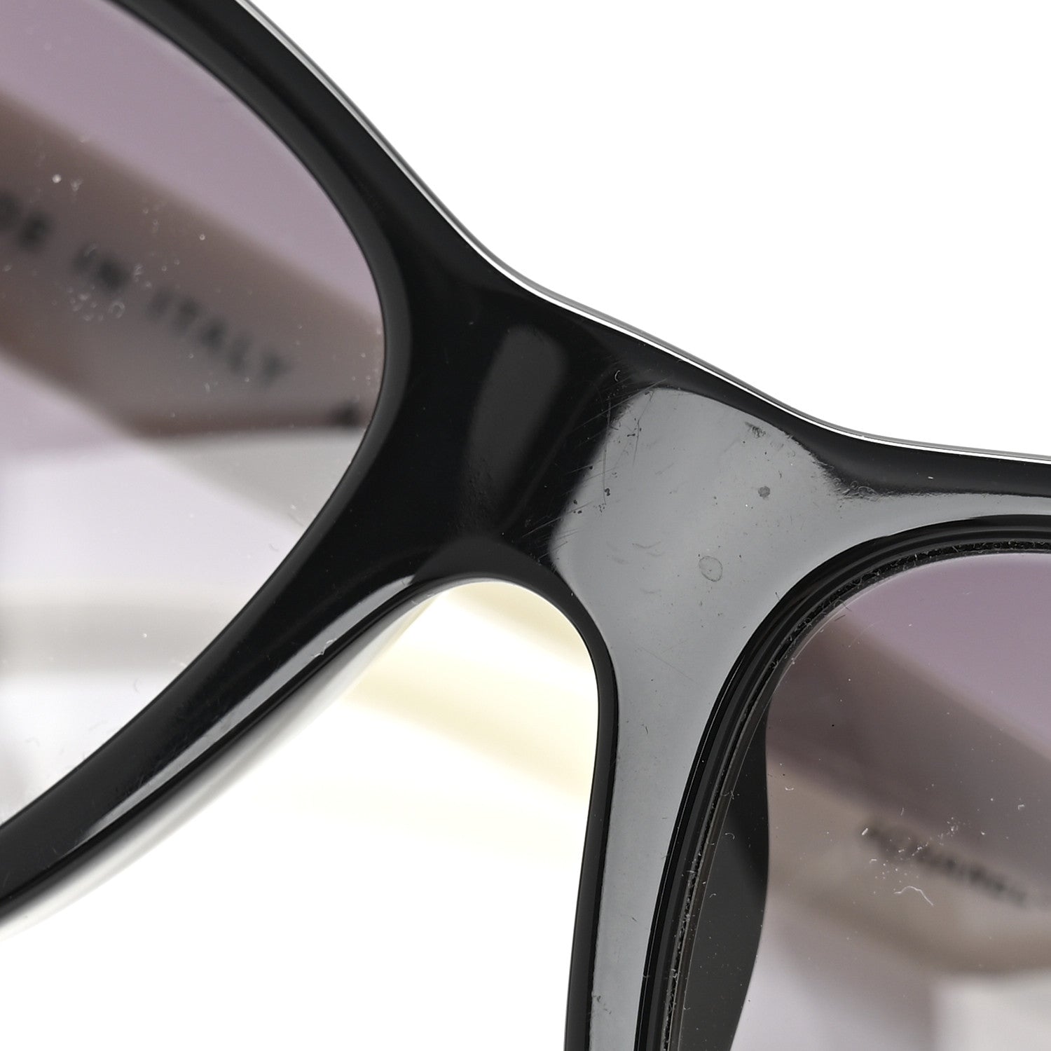 Acetate Quilted CC Square Sunglasses 5484 White Black