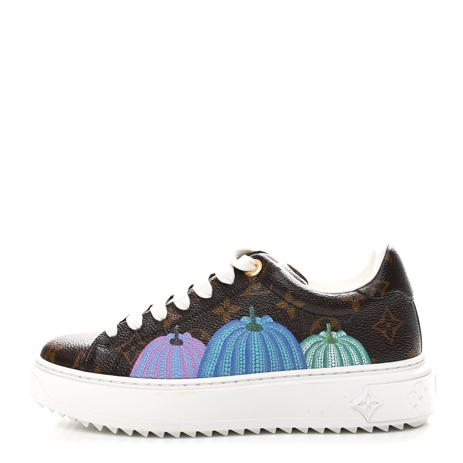 LV X YK Monogram Pumpkin Time Out Sneakers 37