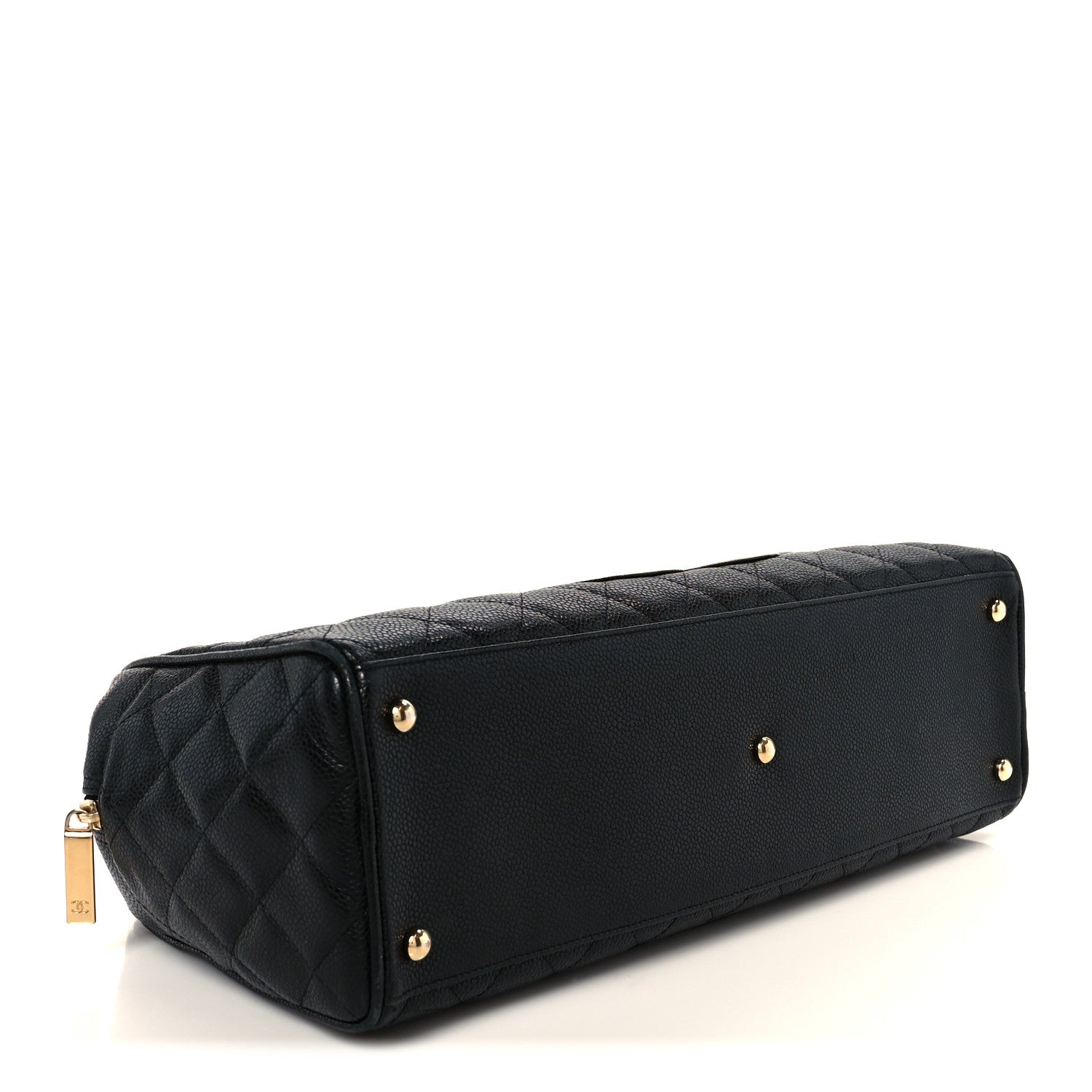 Caviar Quilted Large Bowler Bag Black