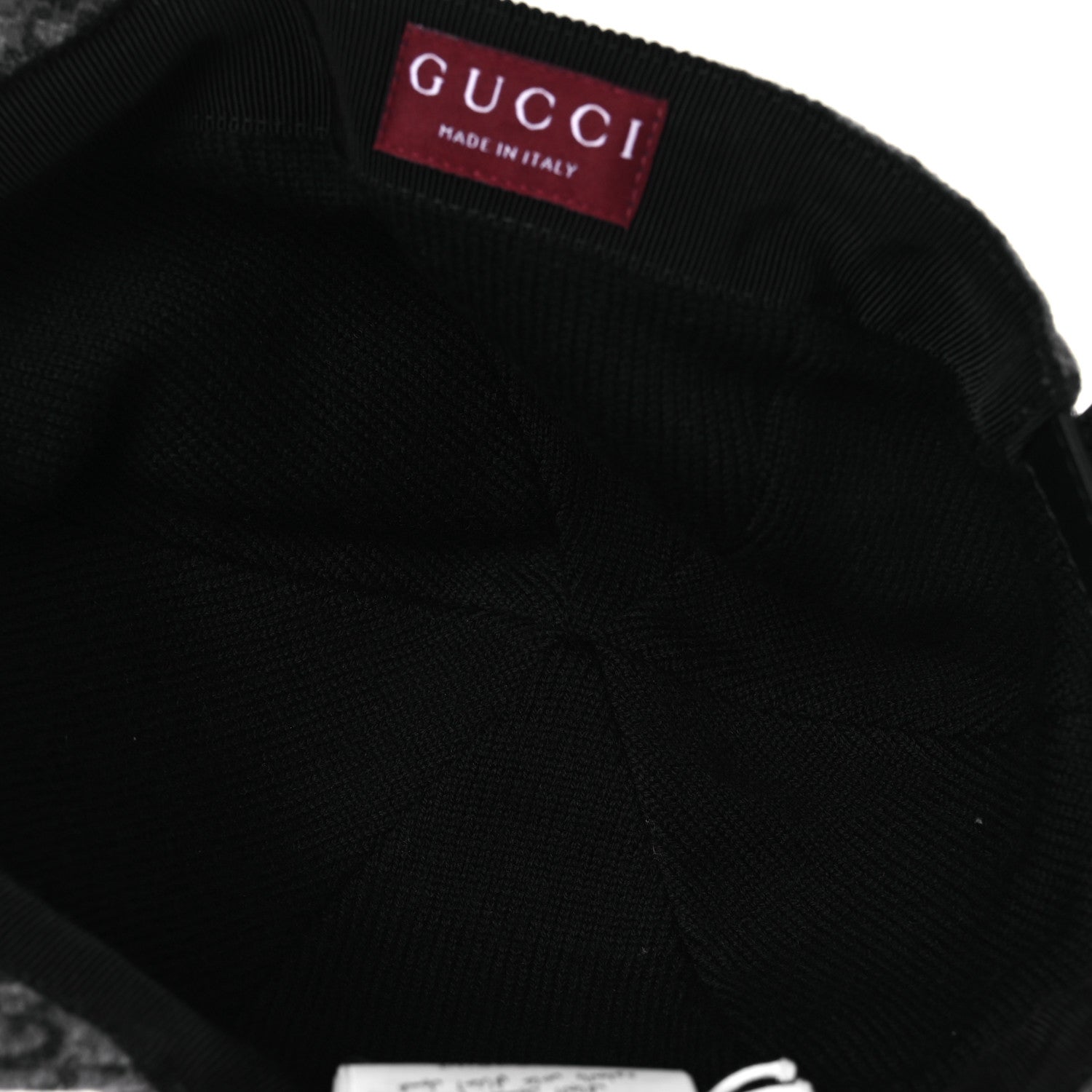 Covered Wool GG Monogram Baseball Hat L Grey Dark Grey Black