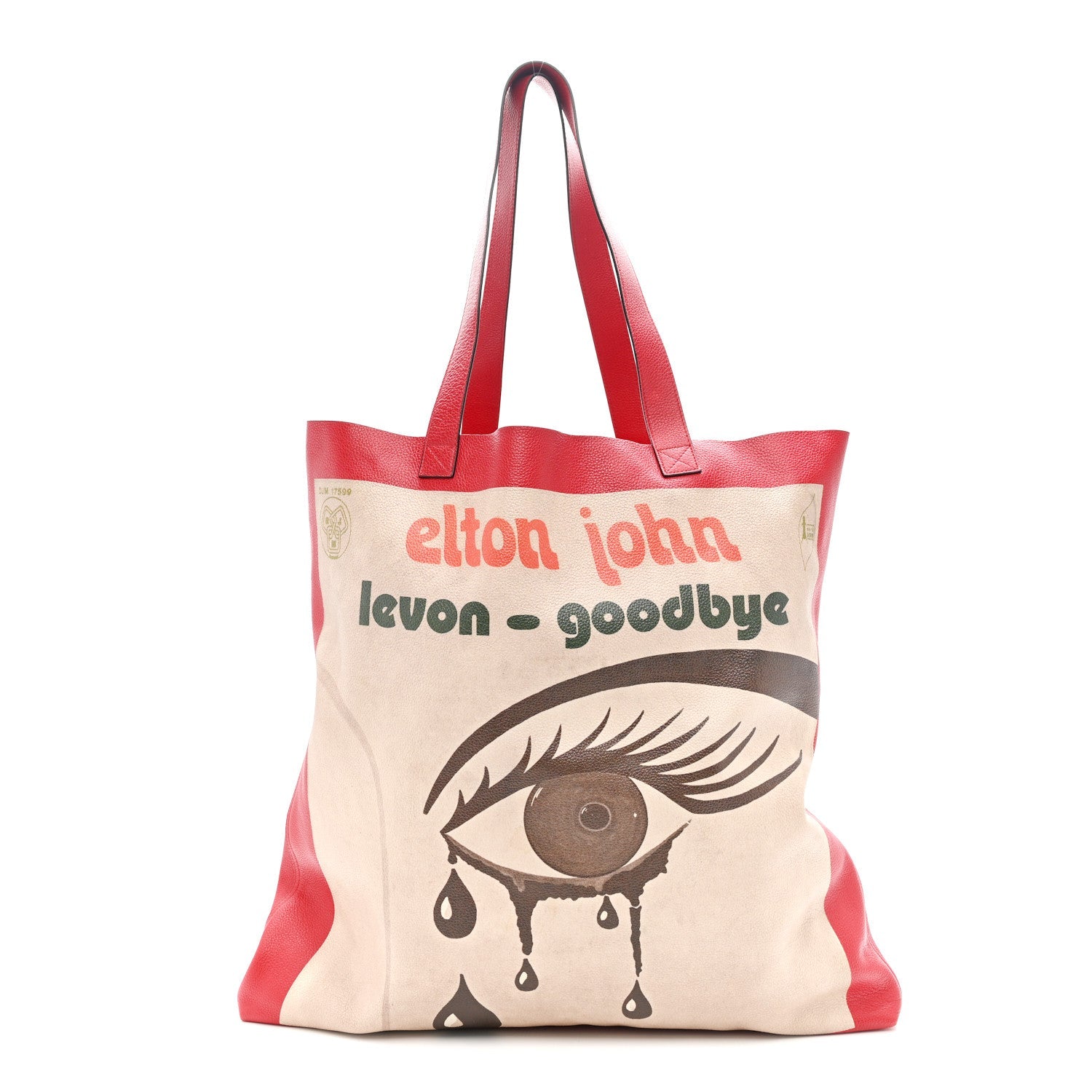 Calfskin Large Elton John Levon-Goodbye Tote Red