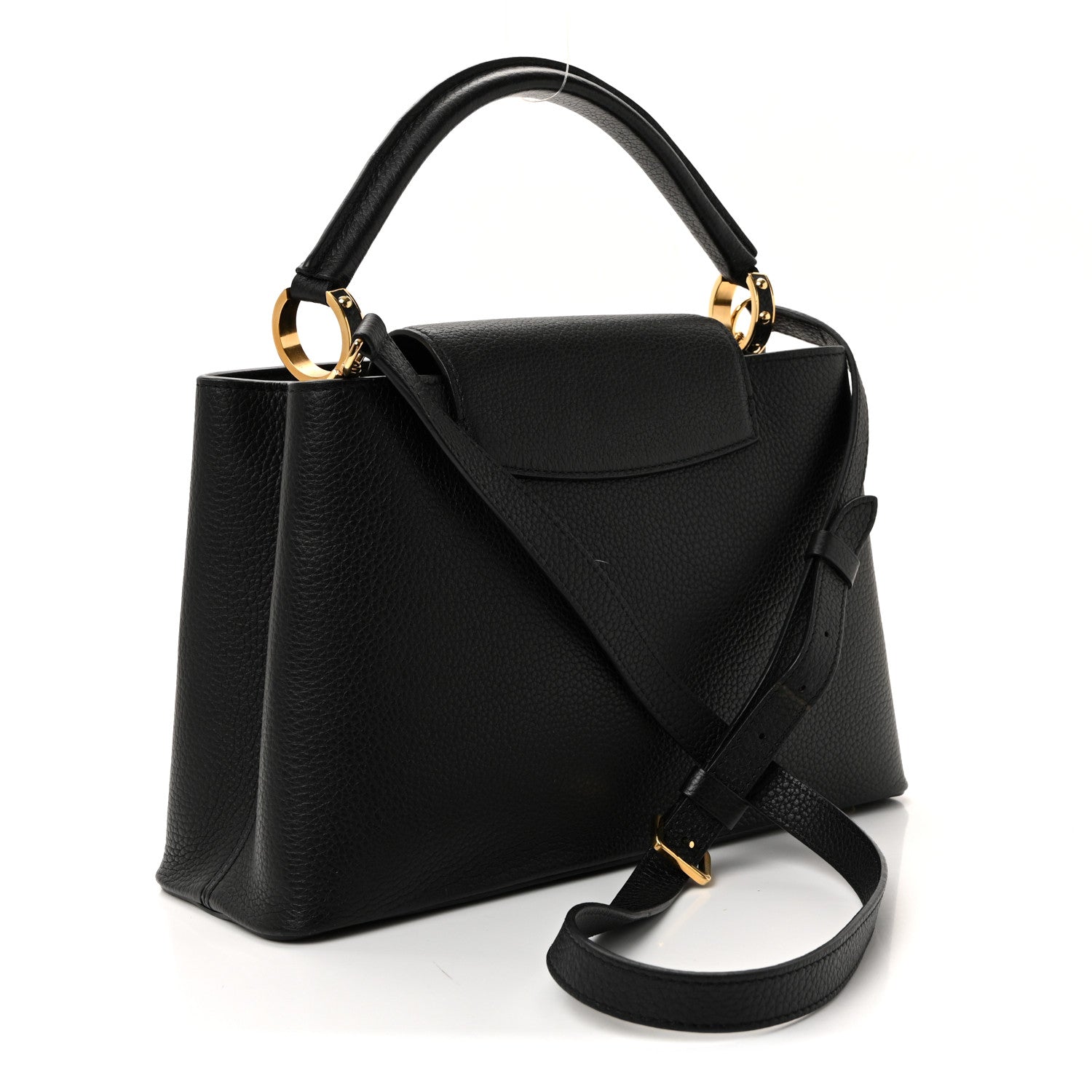 Taurillon Snakeskin Iris Blossom Capucines BB Black