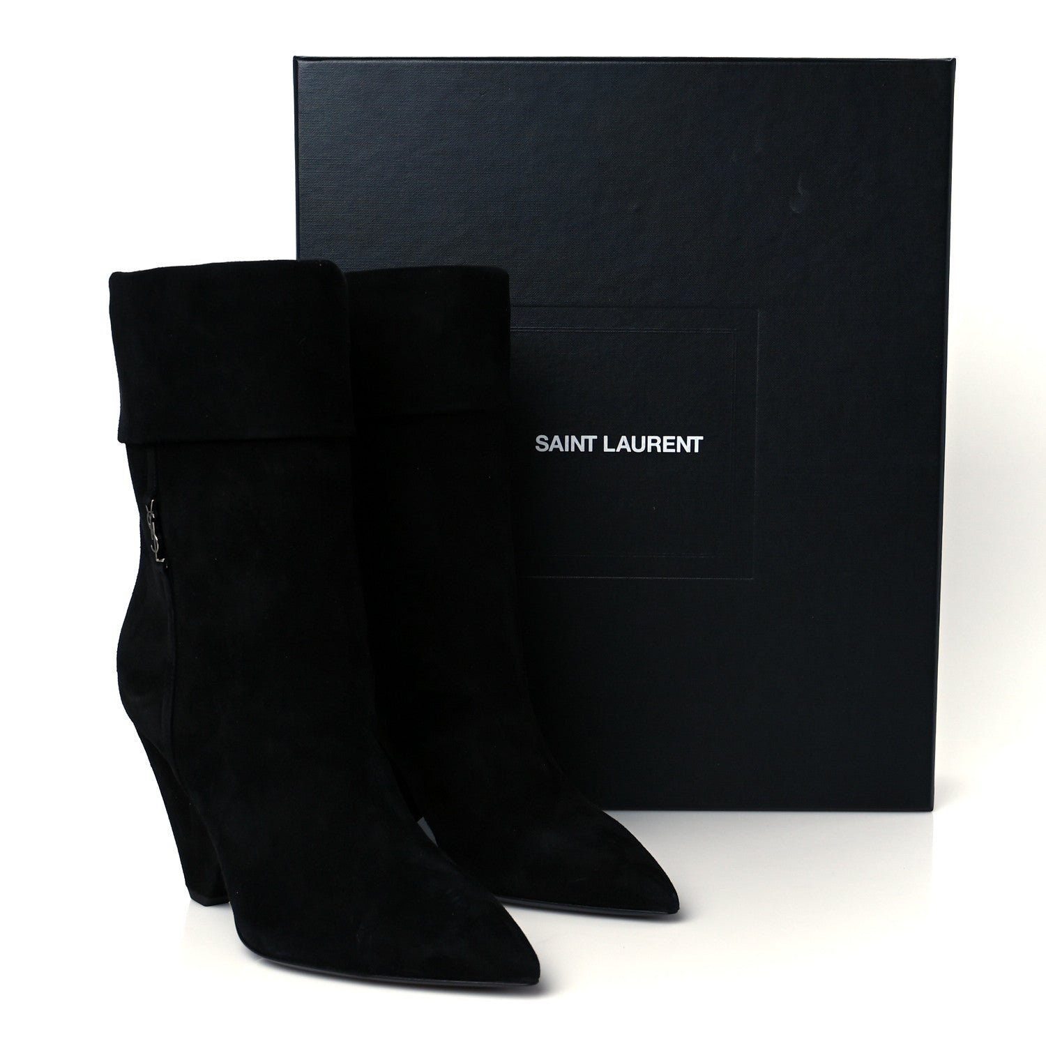 Kid Scamosciato Niki 85 Wedge Booties 36 Black