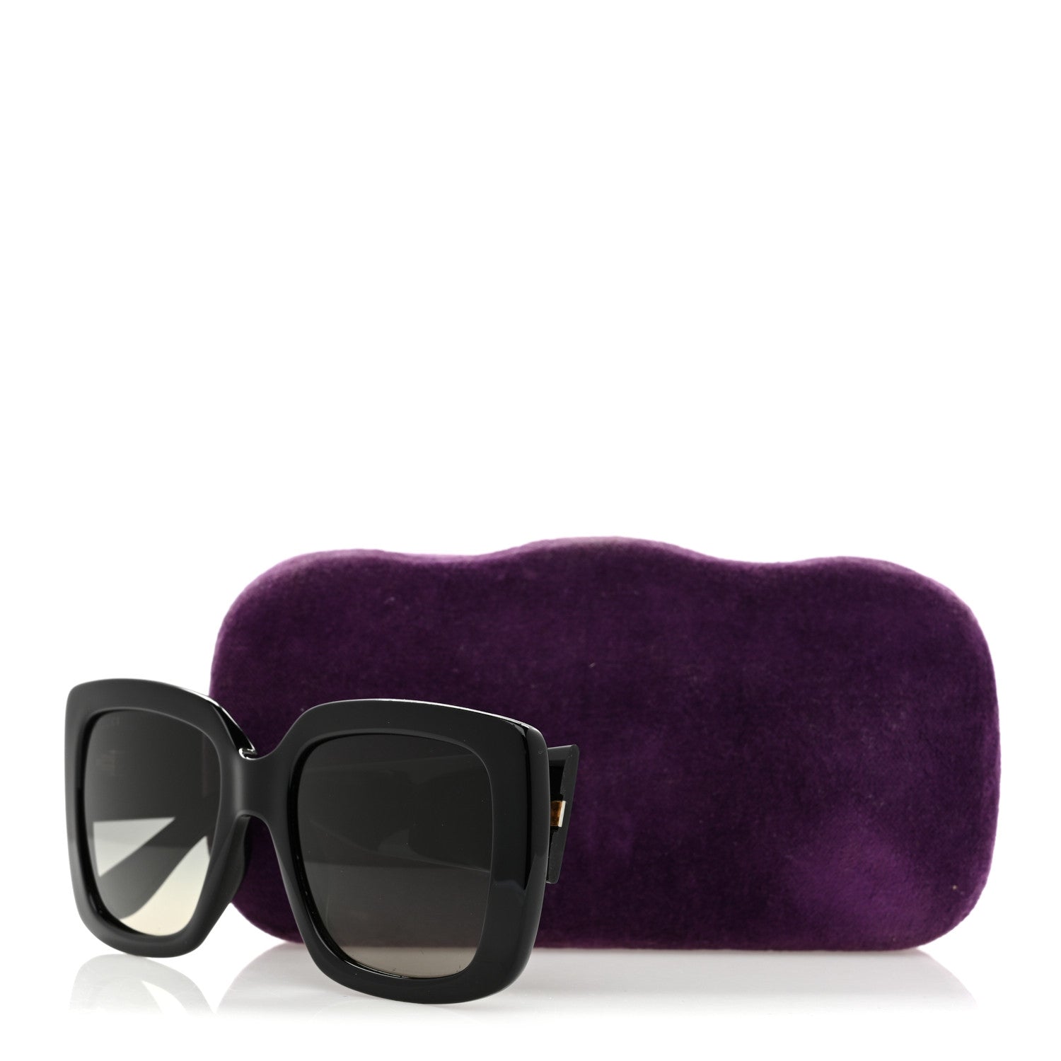 Acetate Square Frame Sunglasses GG0141S Black