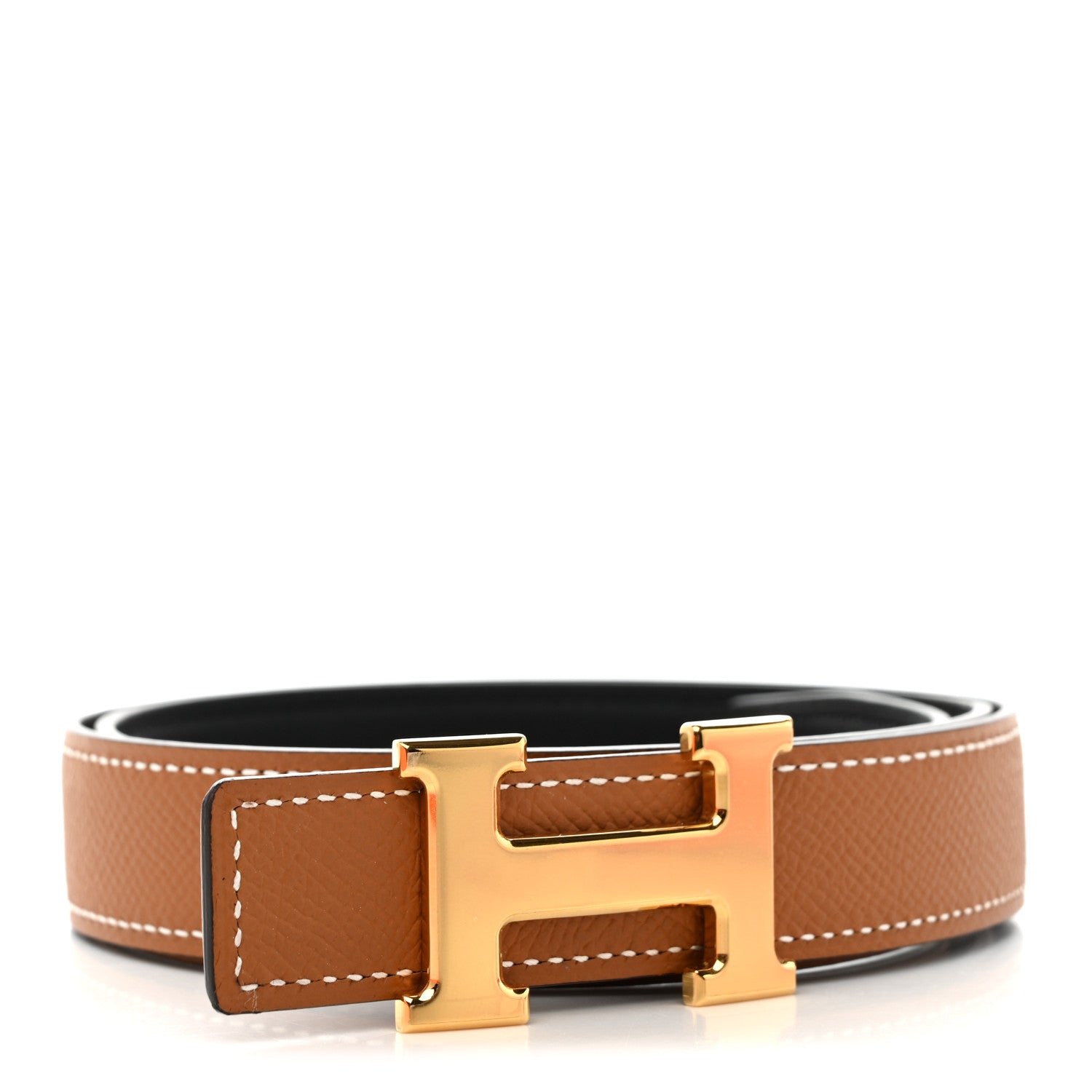 Swift Epsom 24mm Mini Constance H Belt 75 Black Gold