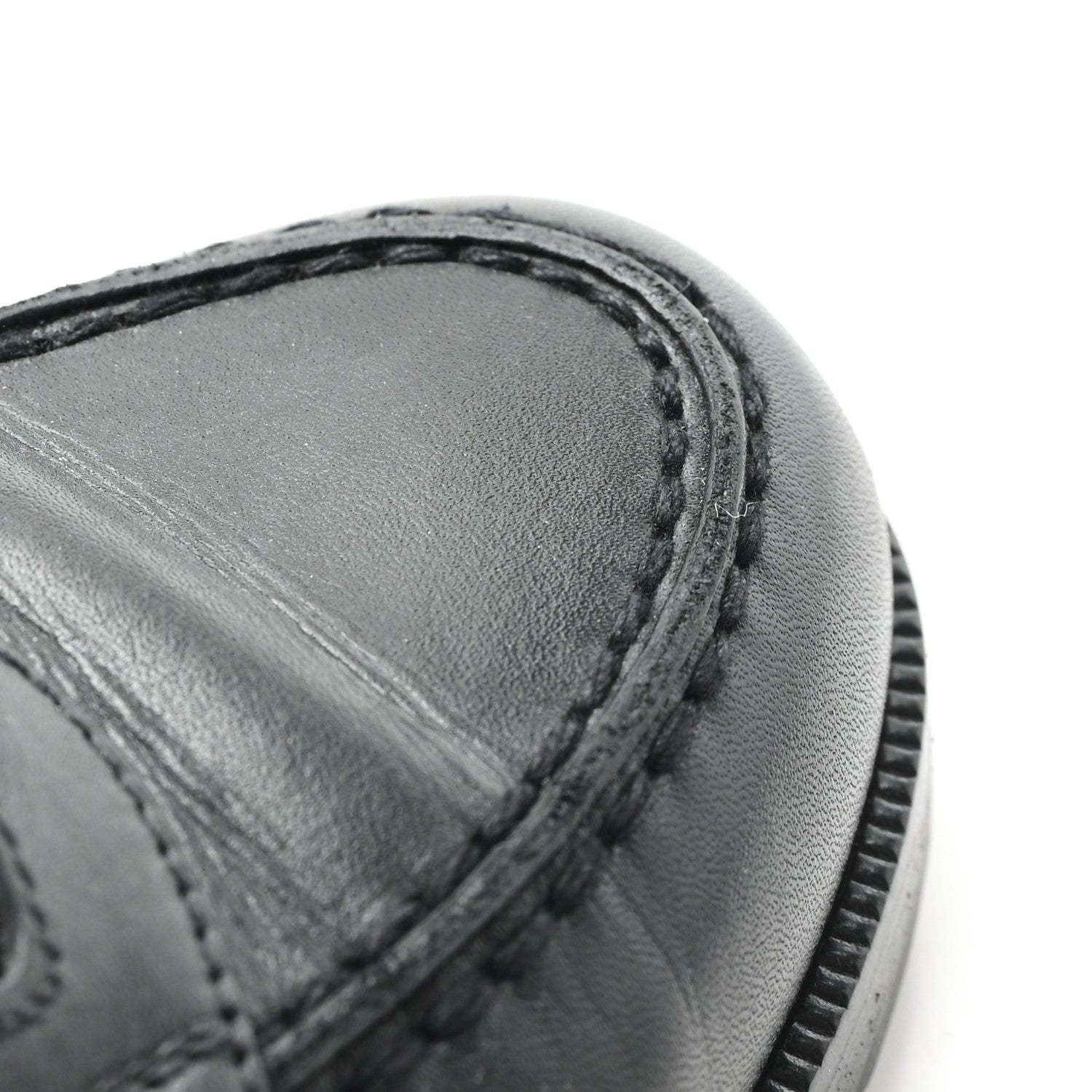 Lambskin CC Penny Loafers 36.5 Black