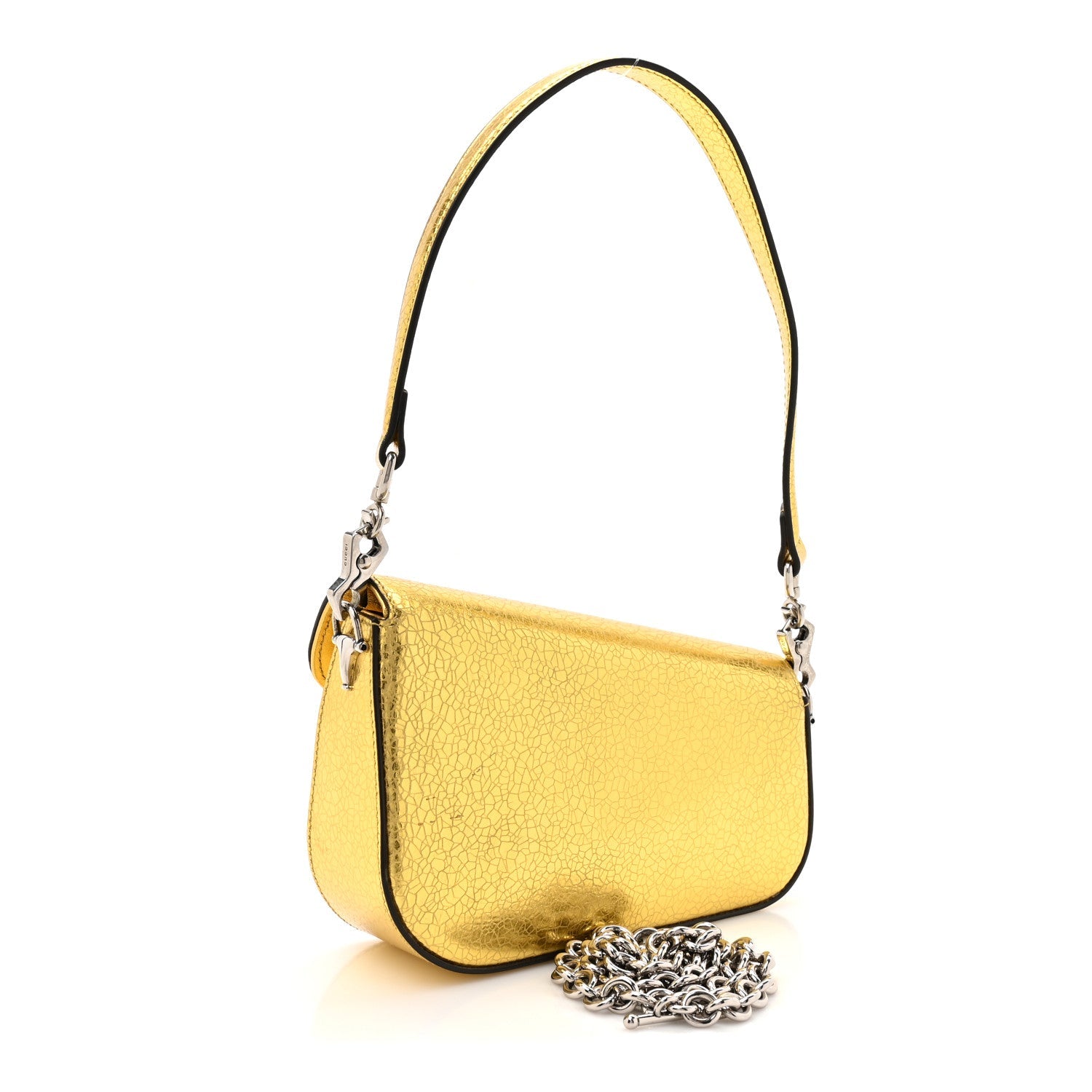 Metallic Calfskin Mini Horsebit 1955 Asymmetric Shoulder Bag Gold