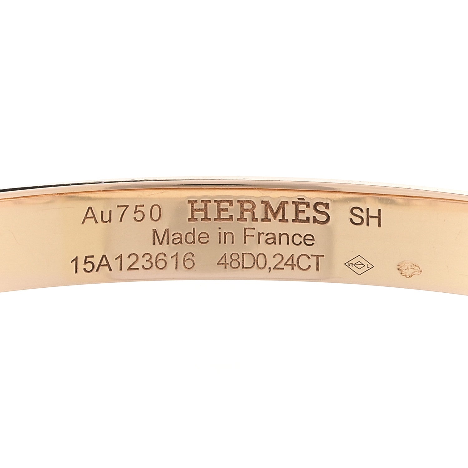 18K Rose Gold Diamond PM Collier De Chien Bracelet SH