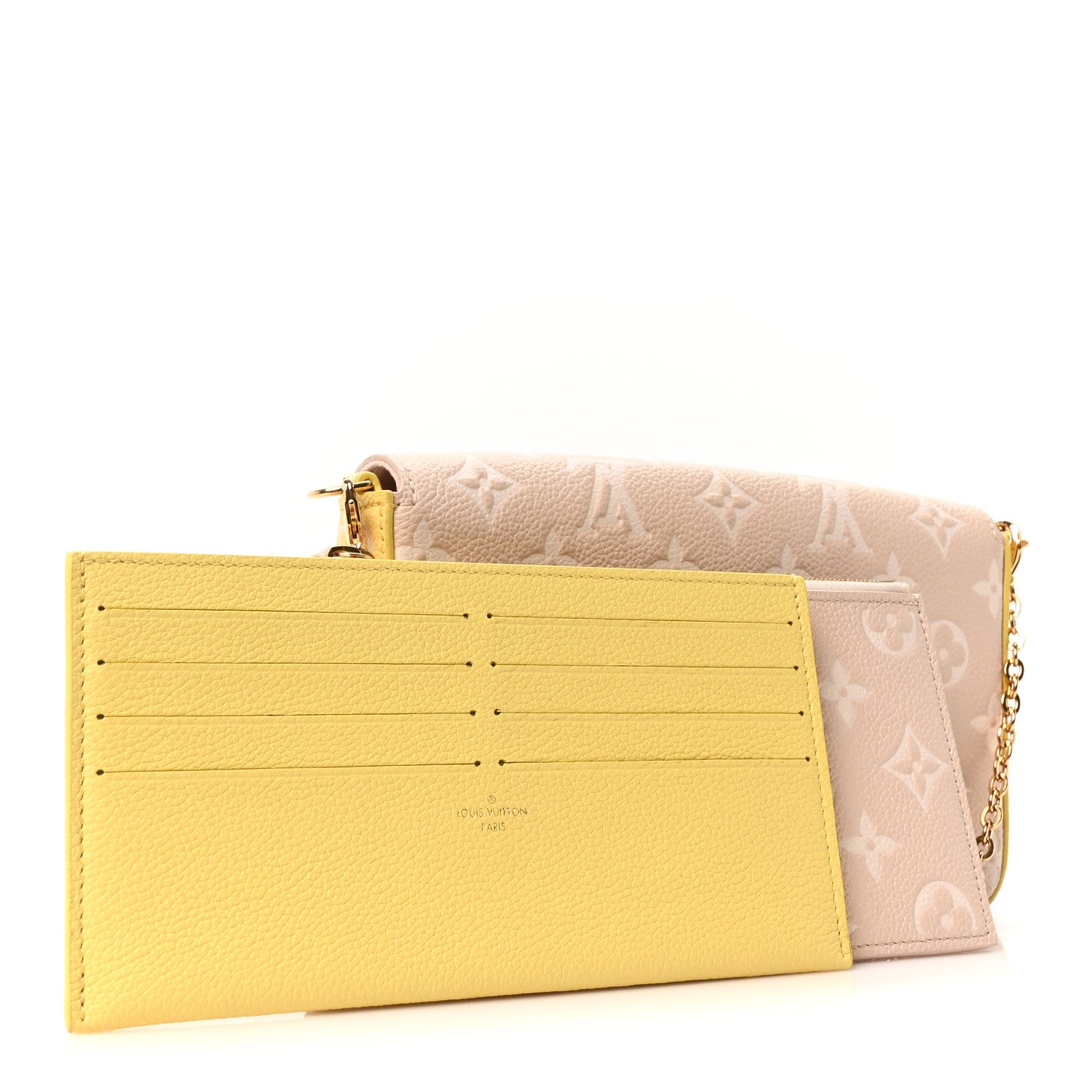 Empreinte Spring in the City Felicie Pochette Chain Wallet Pink Beige Yellow