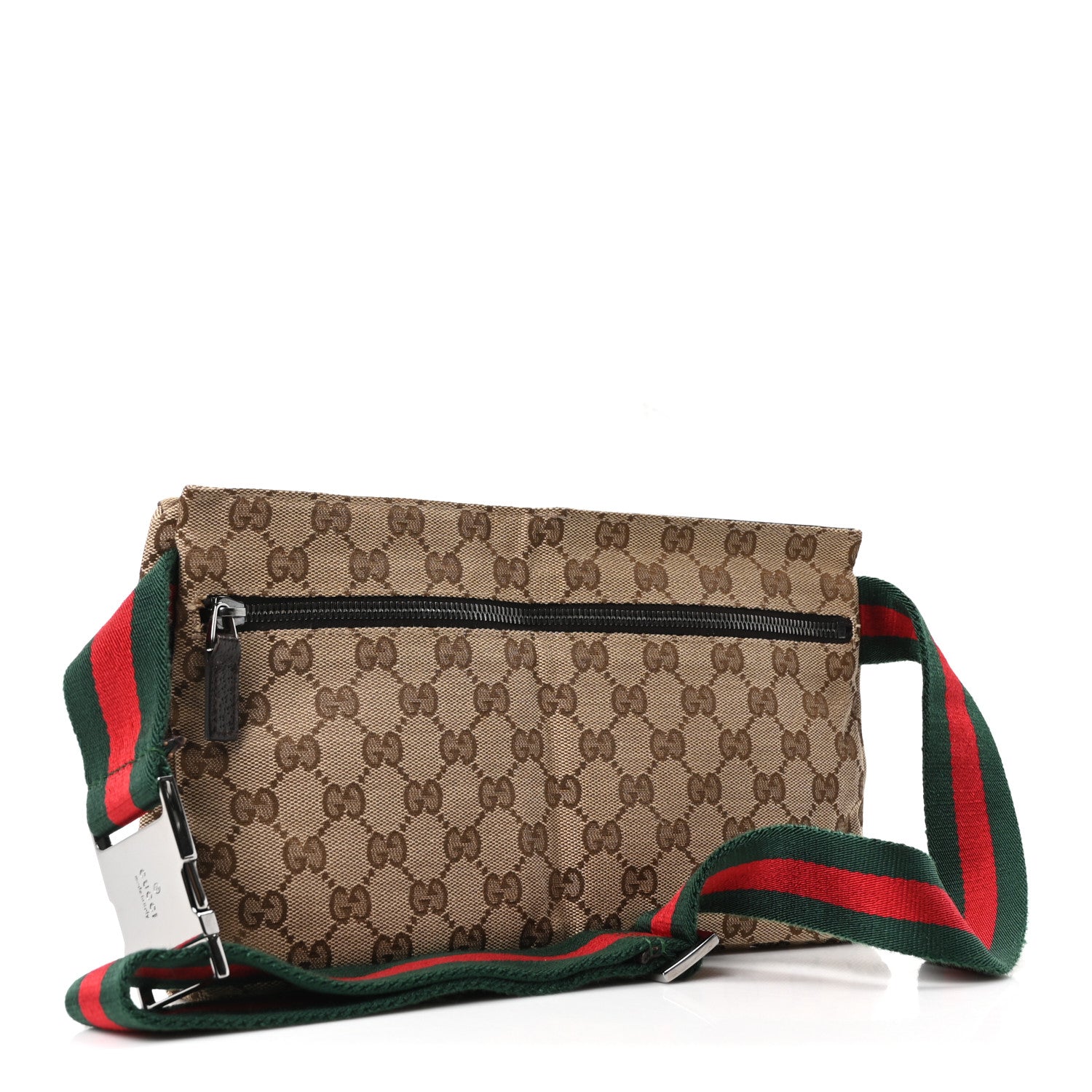 Monogram Web Belt Bag Dark Brown