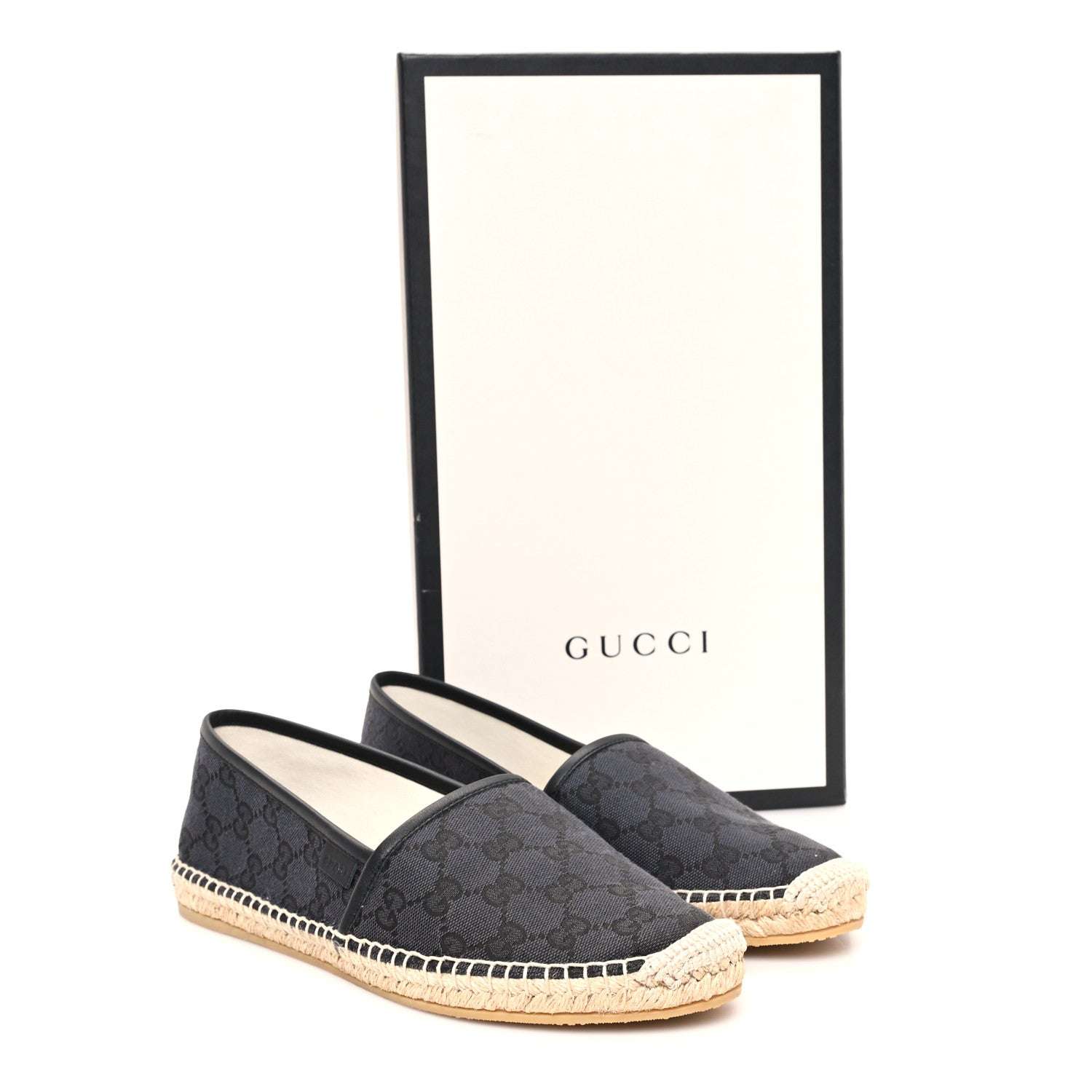 Monogram Espadrilles 40 Black