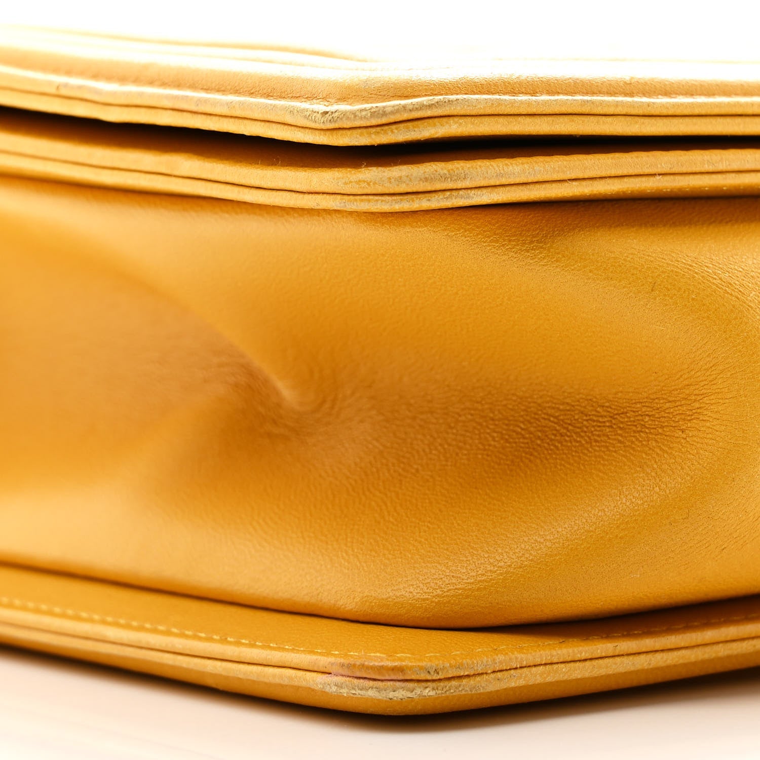 Lambskin Quilted New Medium Boy Flap Yellow