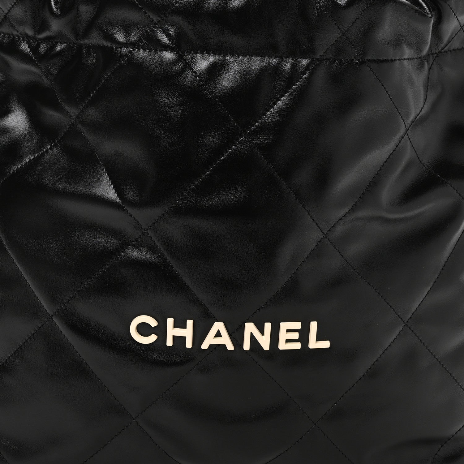 Calfskin Quilted Small Chanel 22 Black