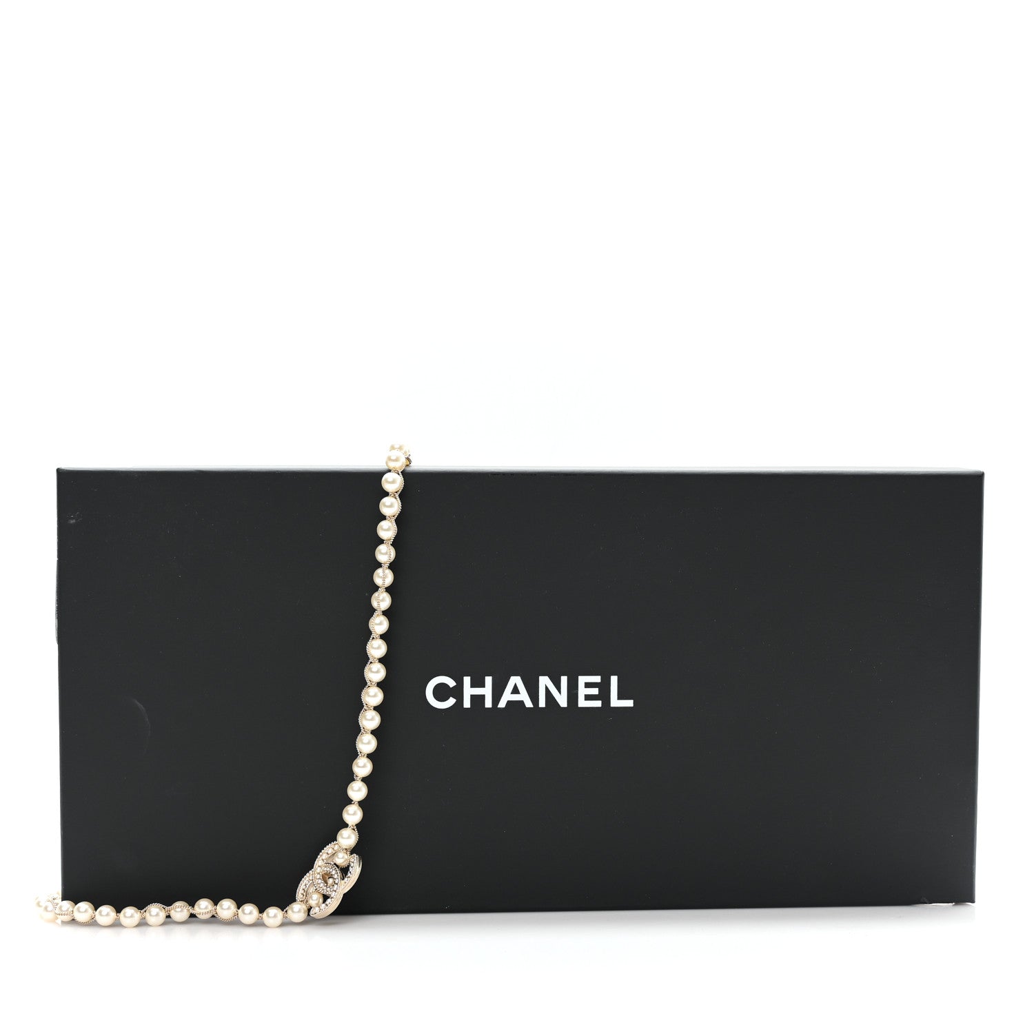 Pearl Chain CC Fancy Belt 85 34 Light Gold