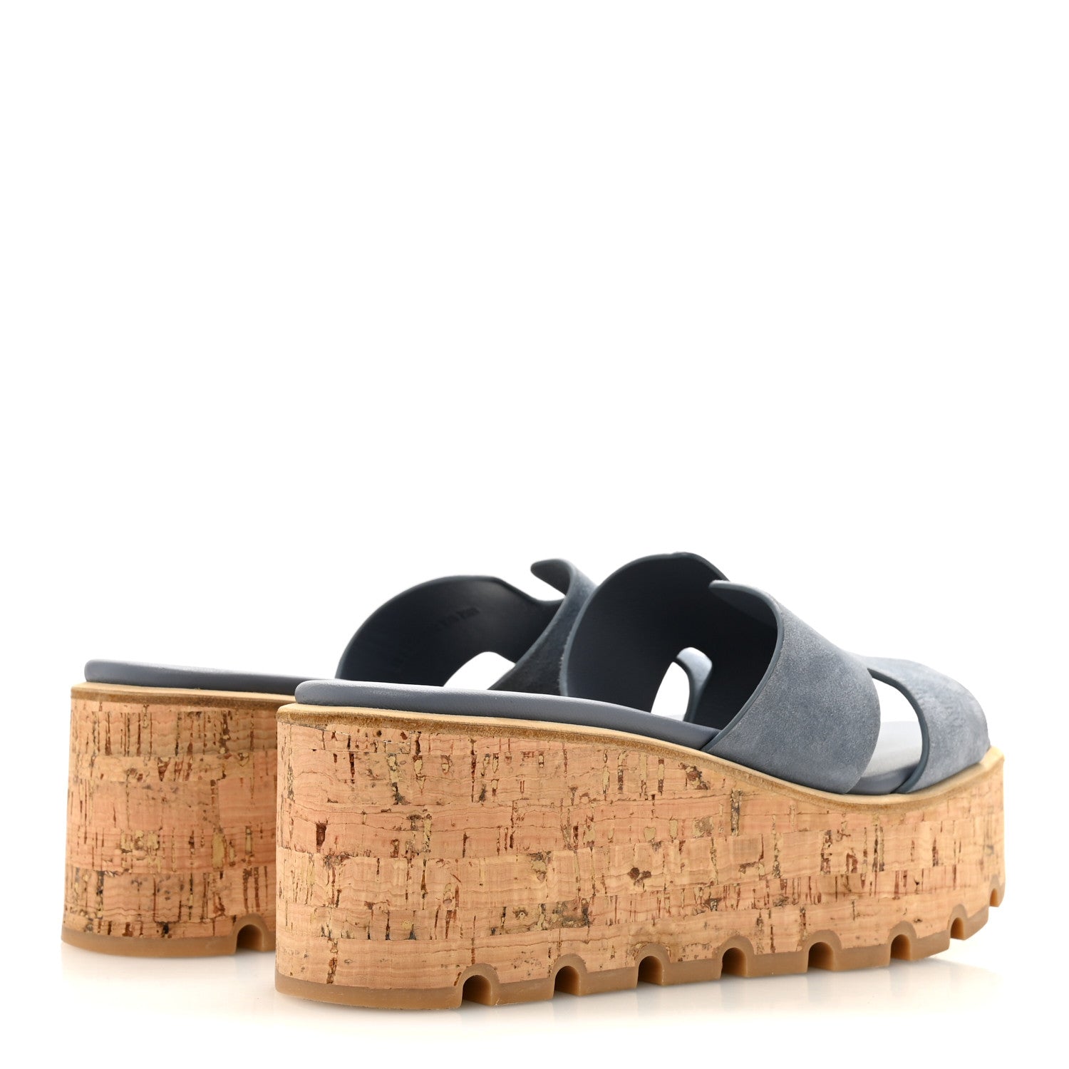 Suede Goatskin Cork Eze 30 Sandals 37 Bleu Grignon