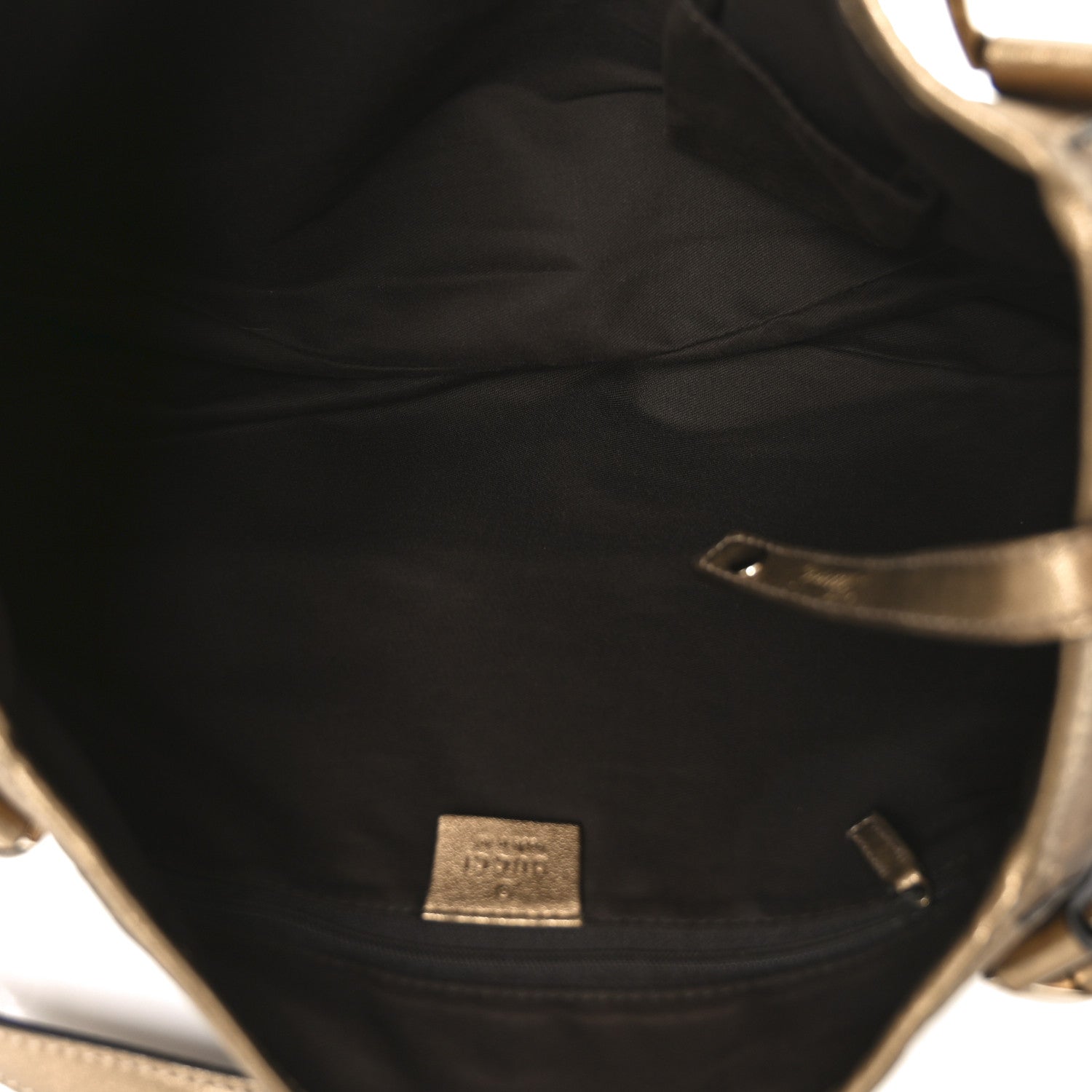 Satin Monogram Medium Abbey Shoulder Bag Bronze