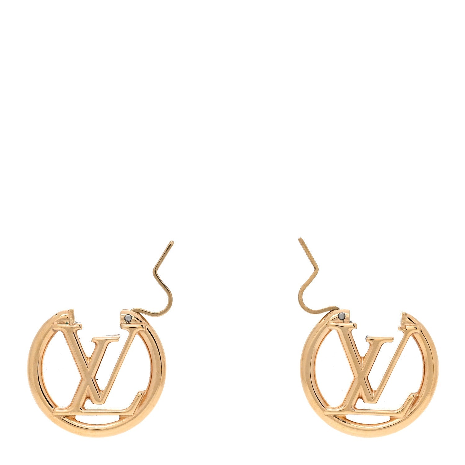 Metal Small Louise Hoop Earrings Gold