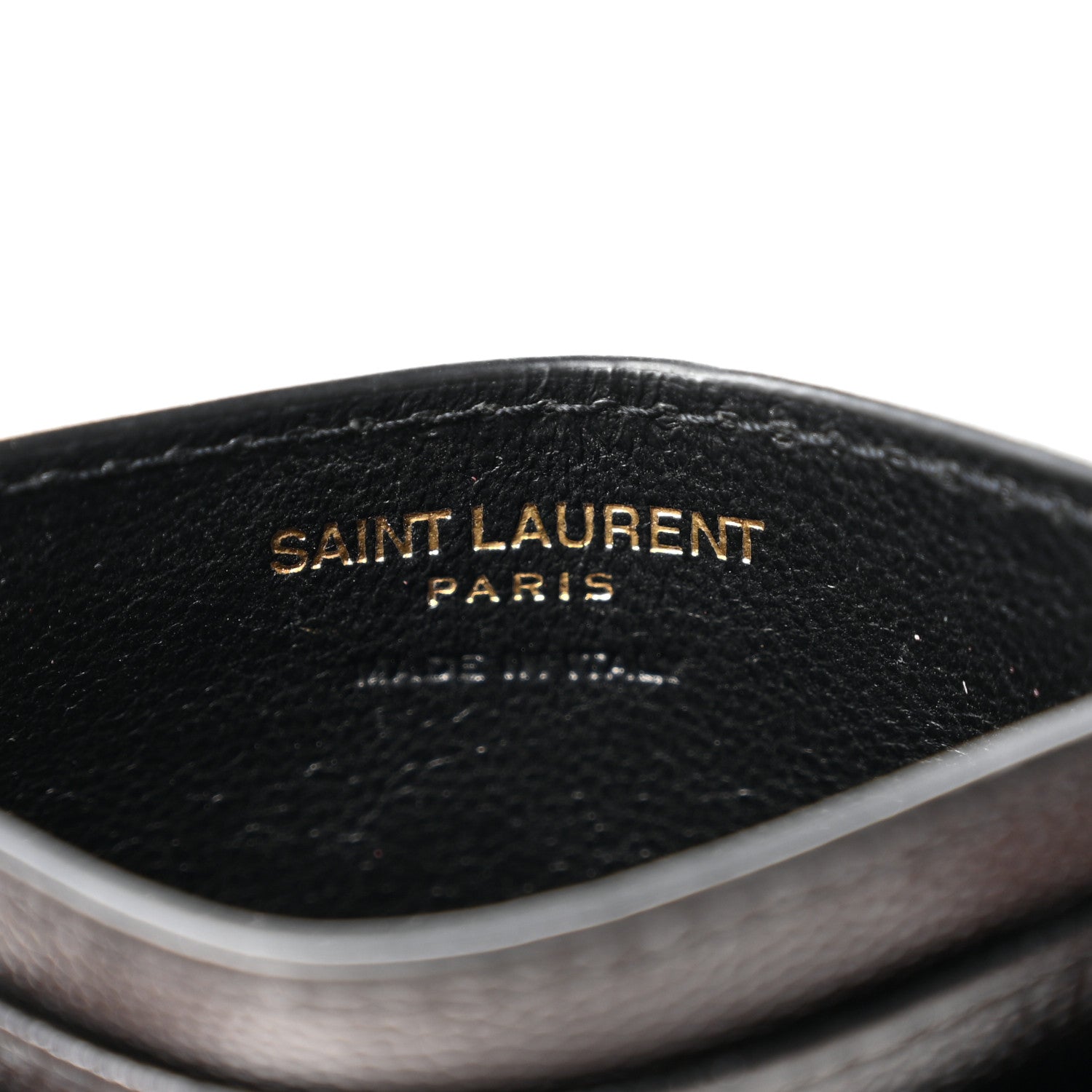 Grain De Poudre Matelasse Chevron Monogram Credit Card Case Black