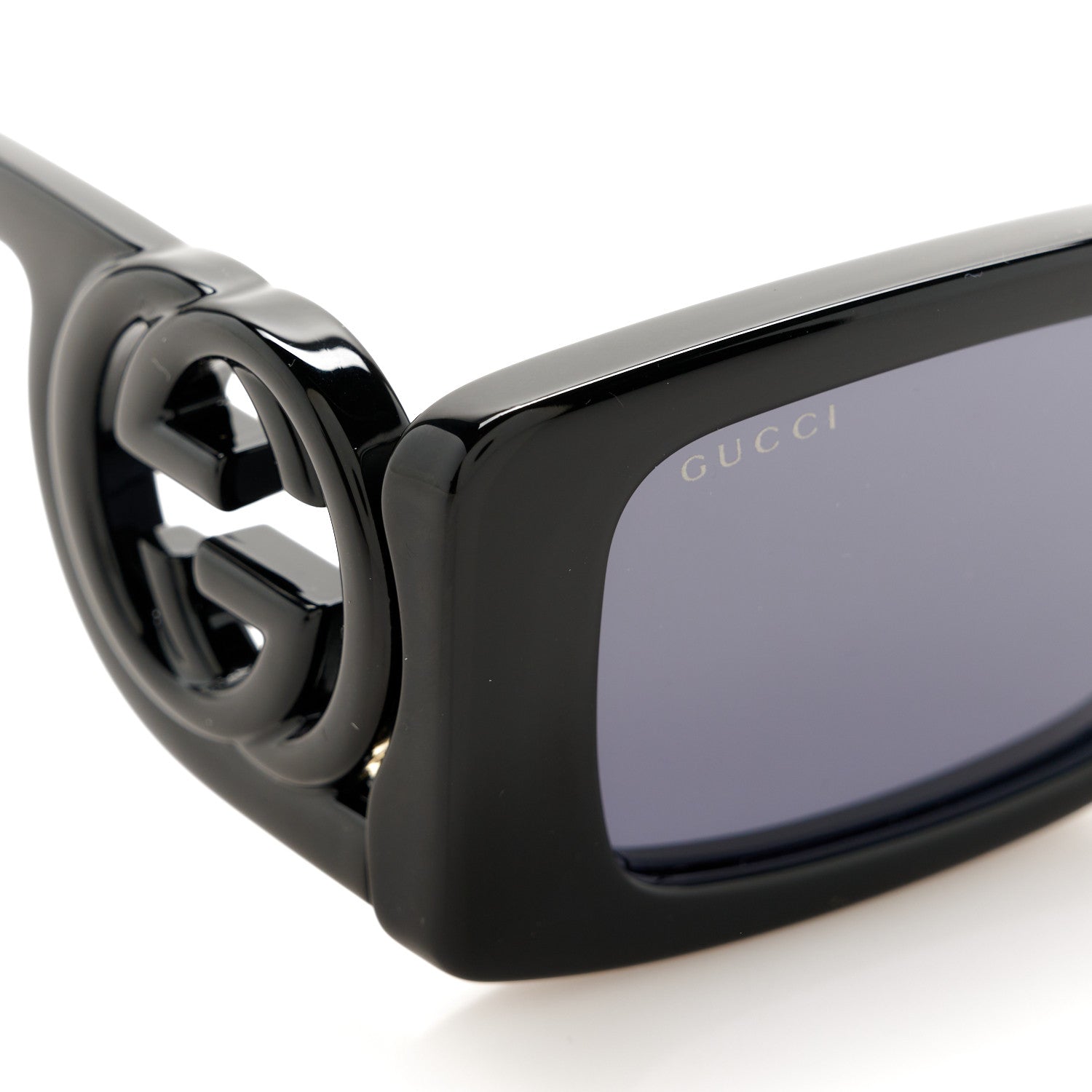 Acetate Chaise Rectangle Frame Sunglasses GG1325S Black