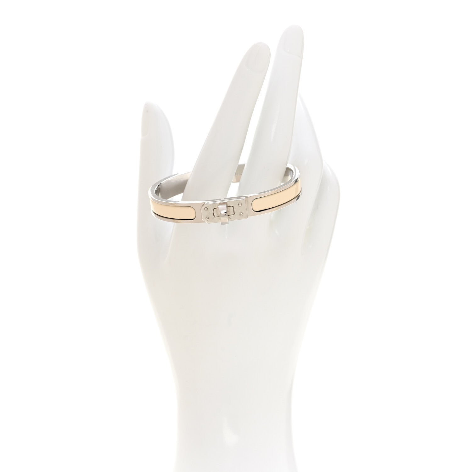 Enamel Mini Clic Kelly Bracelet PM Creme