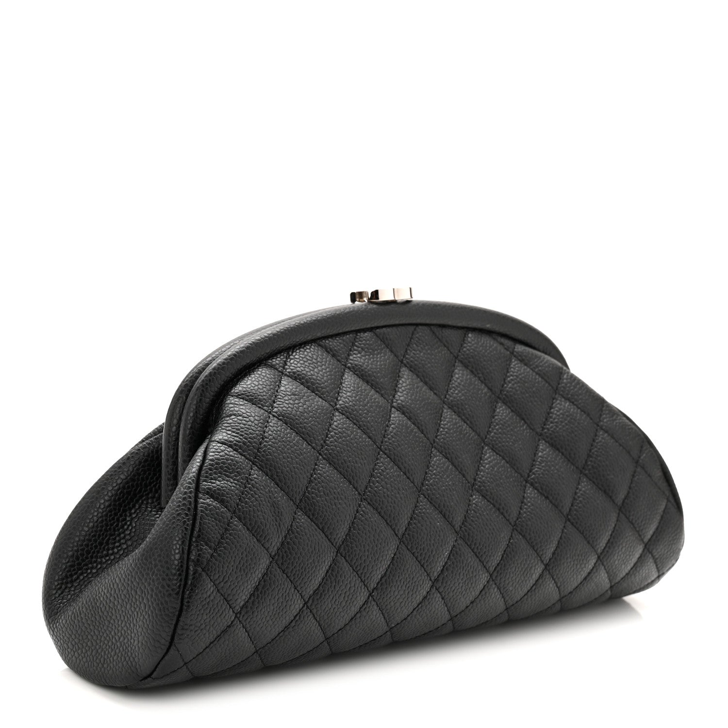 Caviar Quilted Timeless Clutch Black