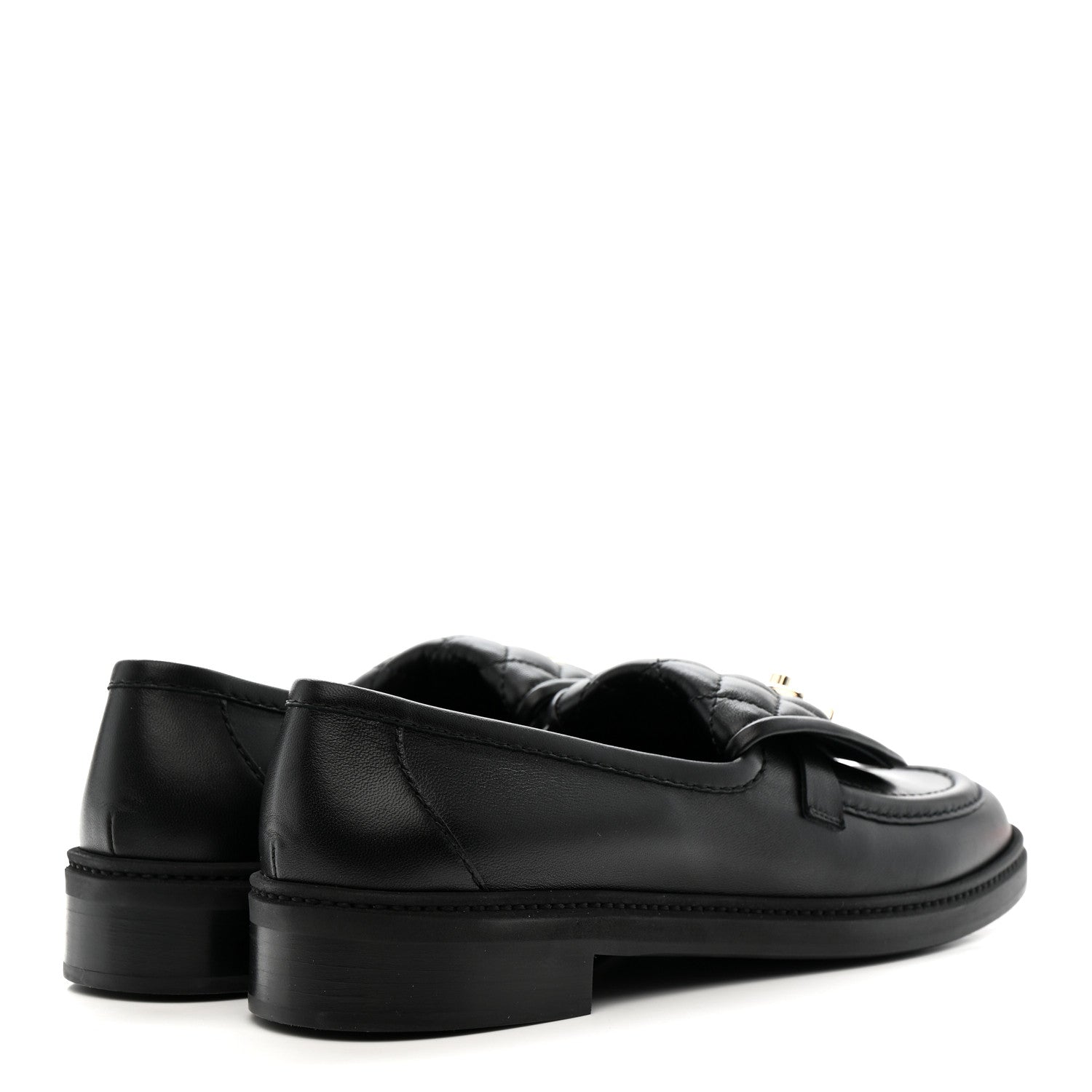 Lambskin Quilted CC Turnlock Loafers 40 Black