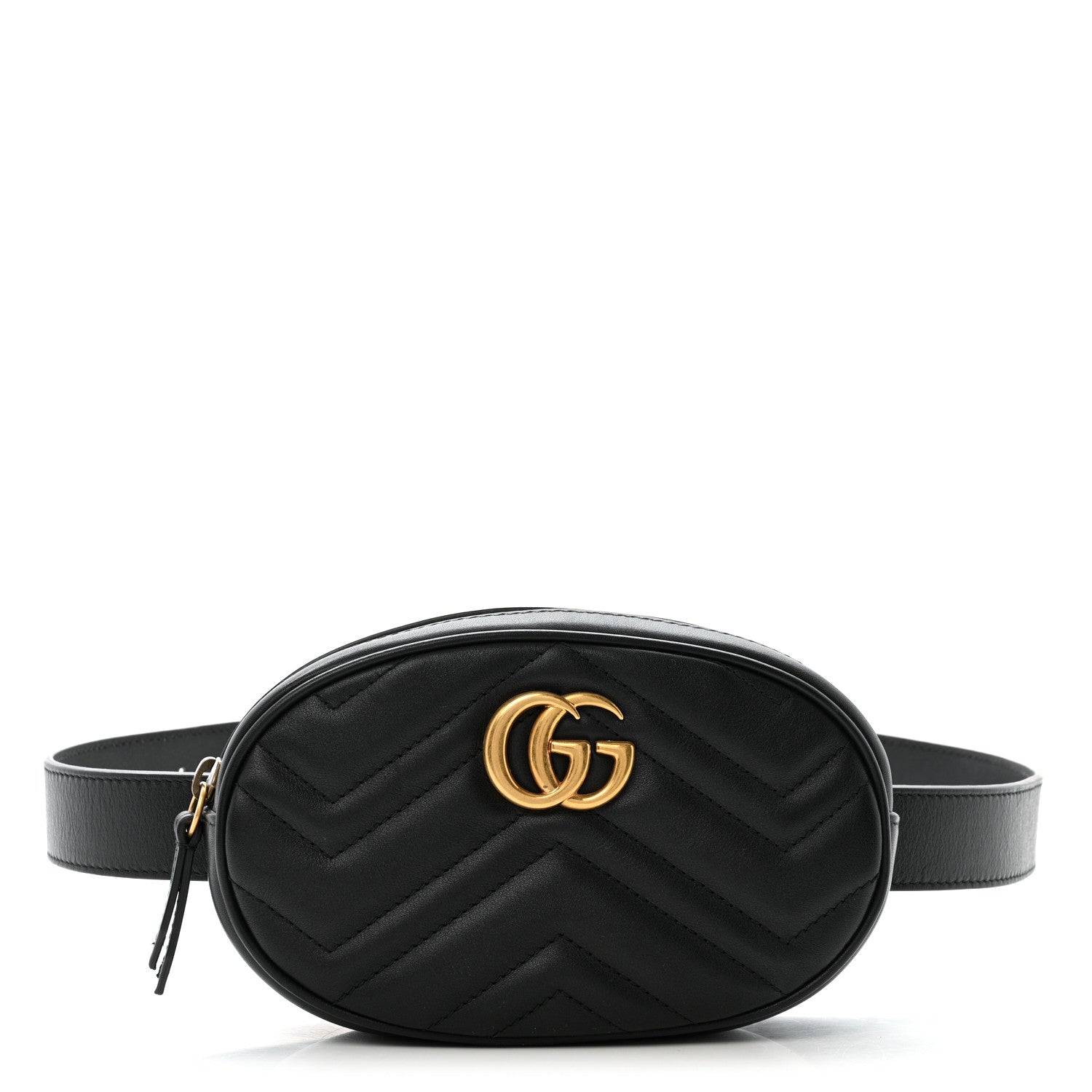 Calfskin Matelasse GG Marmont Belt Bag 85 34 Black