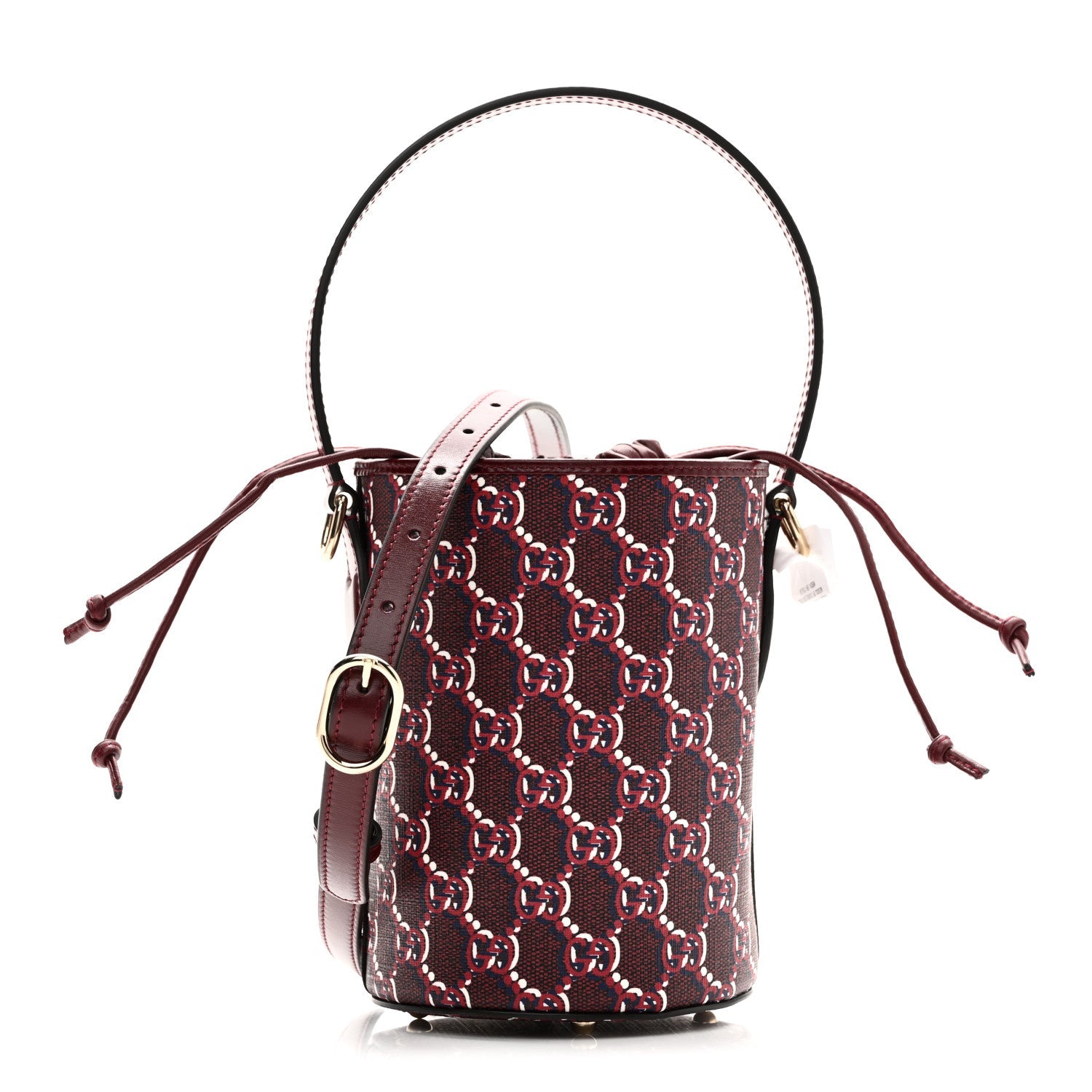 GG Shadow Monogram Mini Bucket Bag Rosso Ancora Red