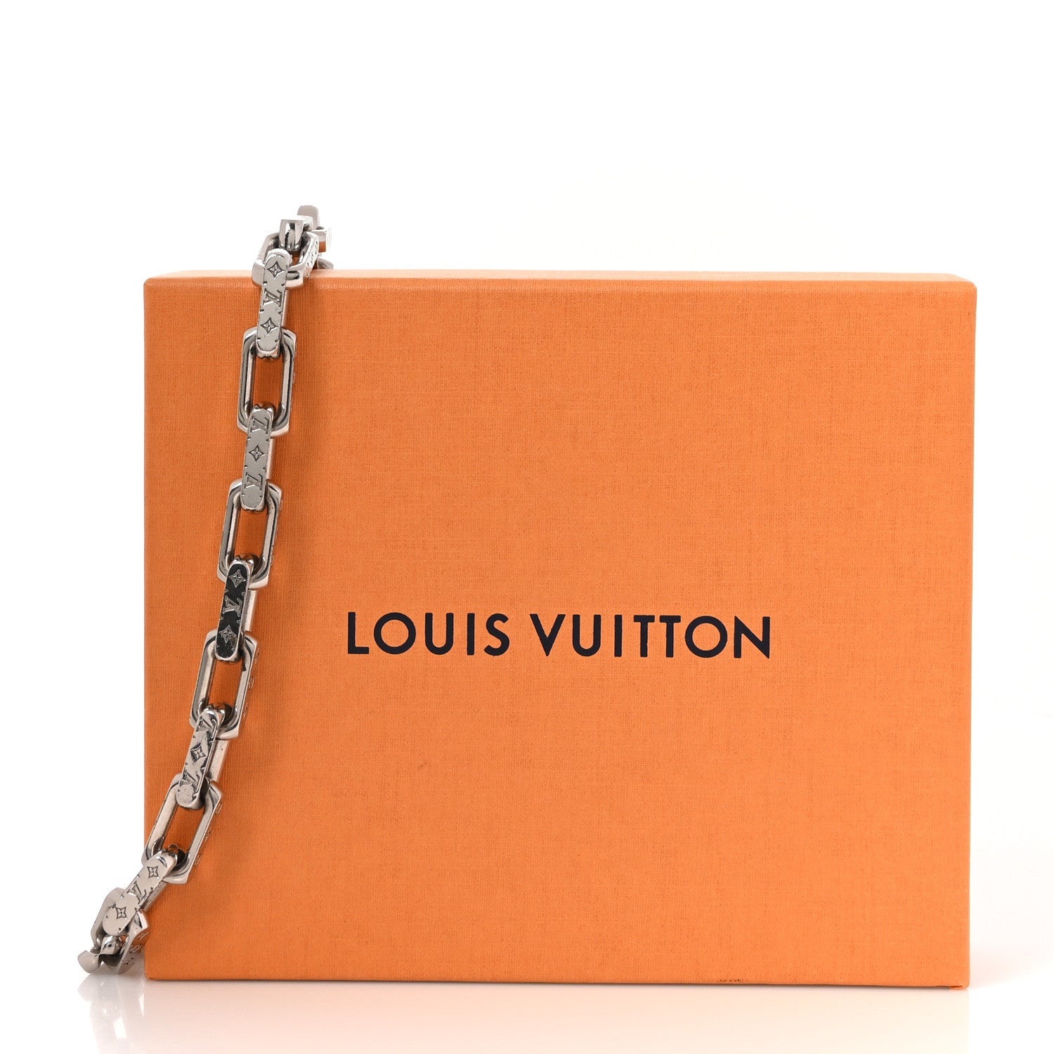 Monogram Chain Necklace Silver