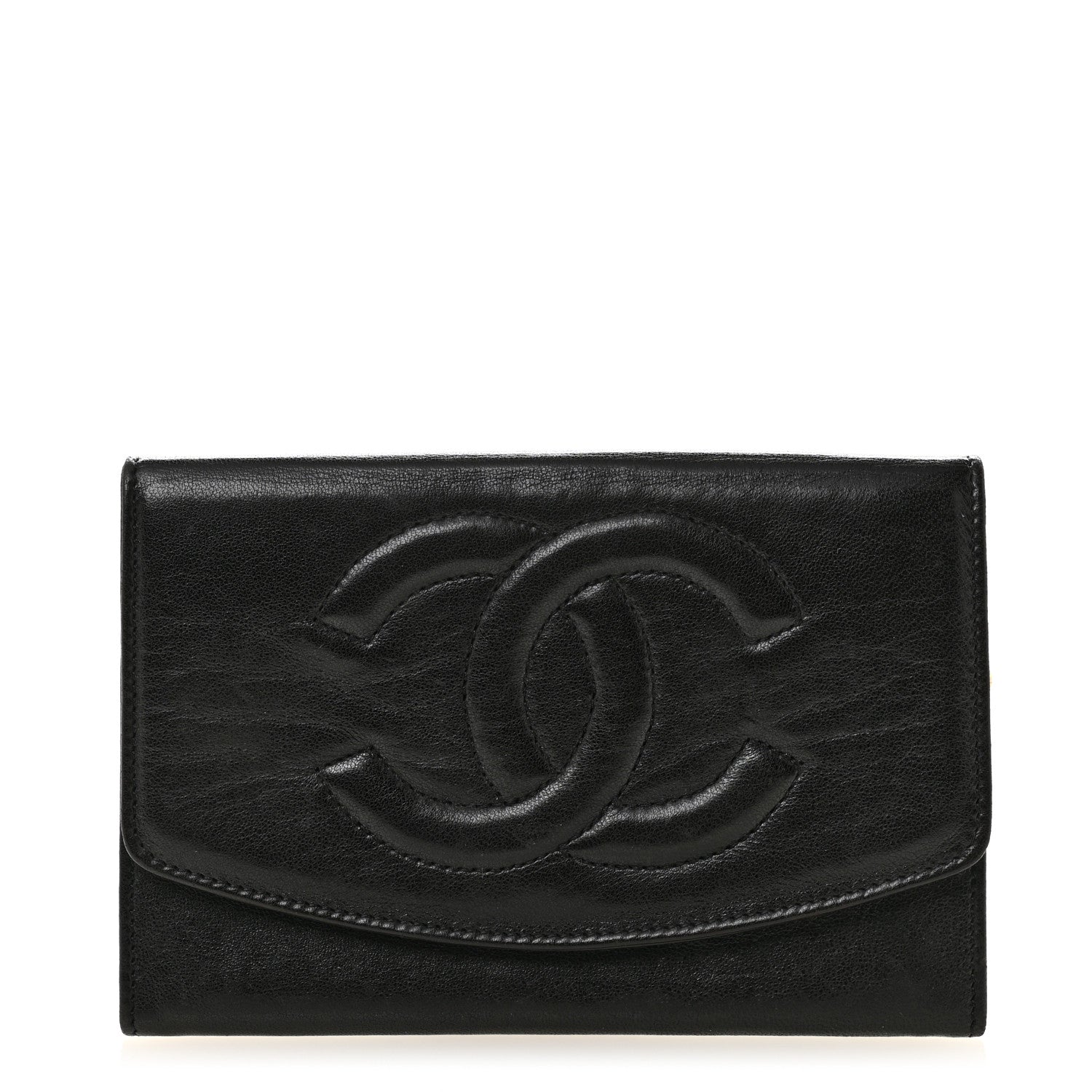 Lambskin Timeless CC Flap Wallet Black