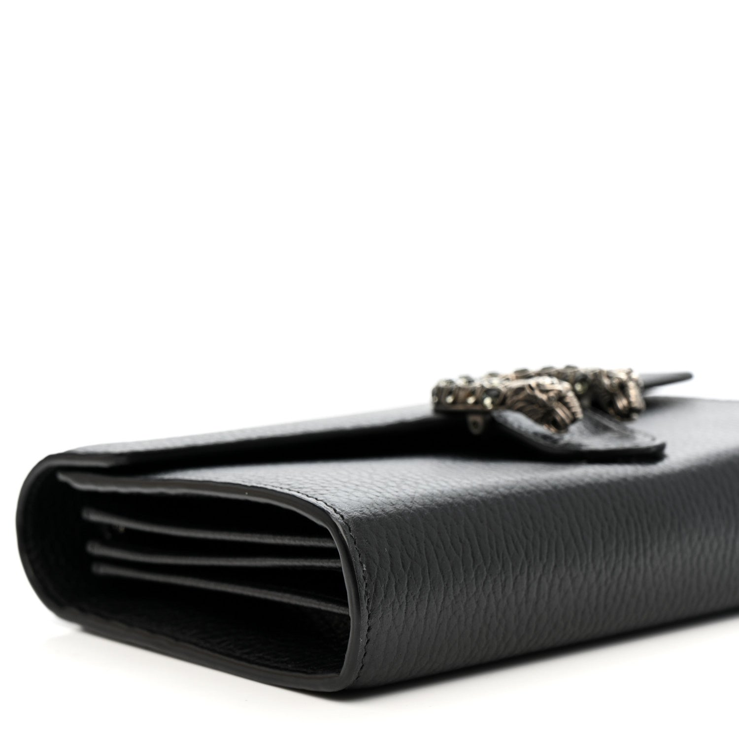 Calfskin Mini Dionysus Chain Wallet Black