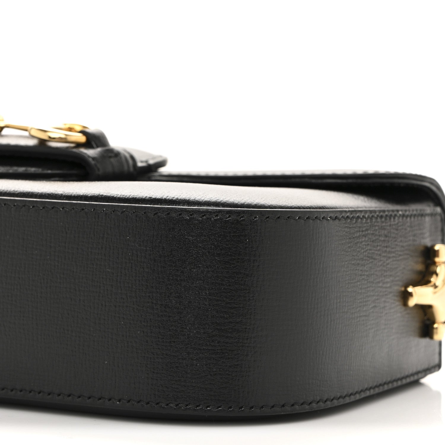Azalea Calfskin Small Horsebit 1955 Chain Shoulder Bag Black