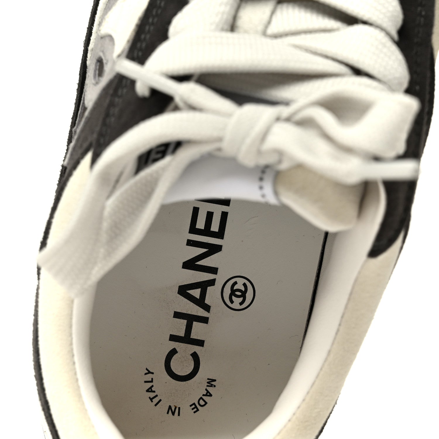 Suede Kidskin Womens CC Sneakers 37.5 Black White